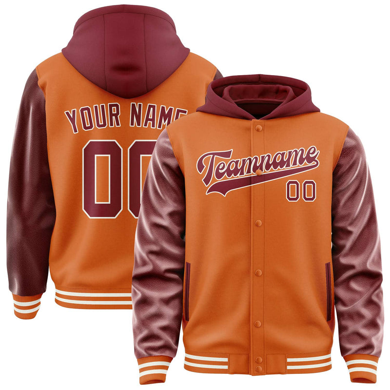 Maßgeschneidertes Orange Karmesinrot Jacke JA282815281818151518