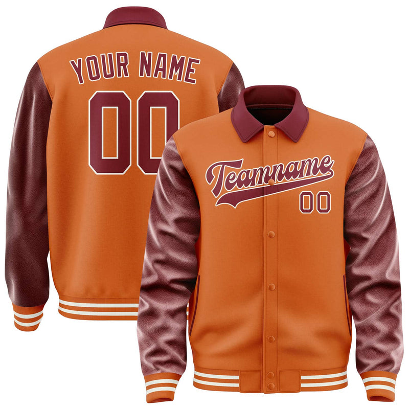 Maßgeschneidertes Orange Karmesinrot Jacke JA282815281818151518