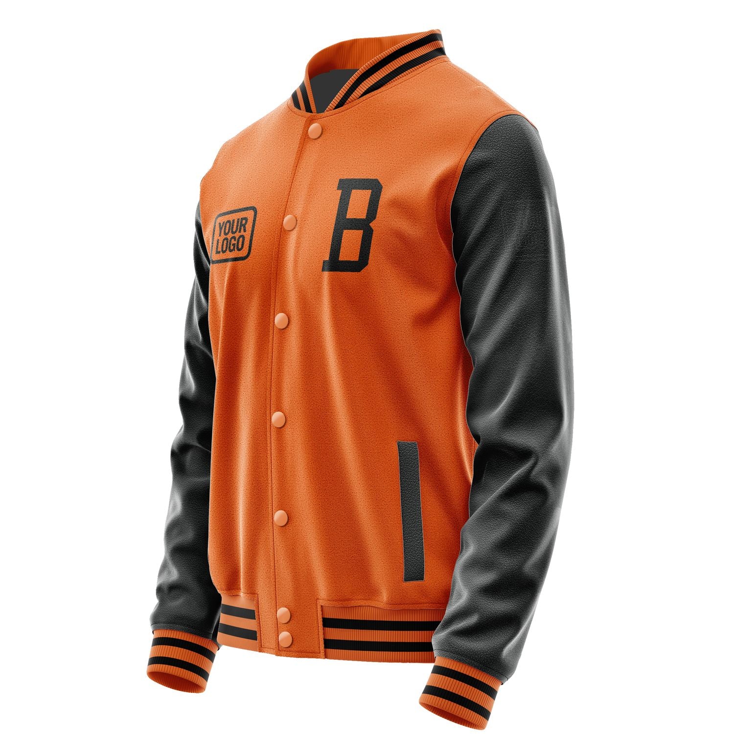 Maßgeschneidertes Orange Schwarz Jacke JA282817281717171717