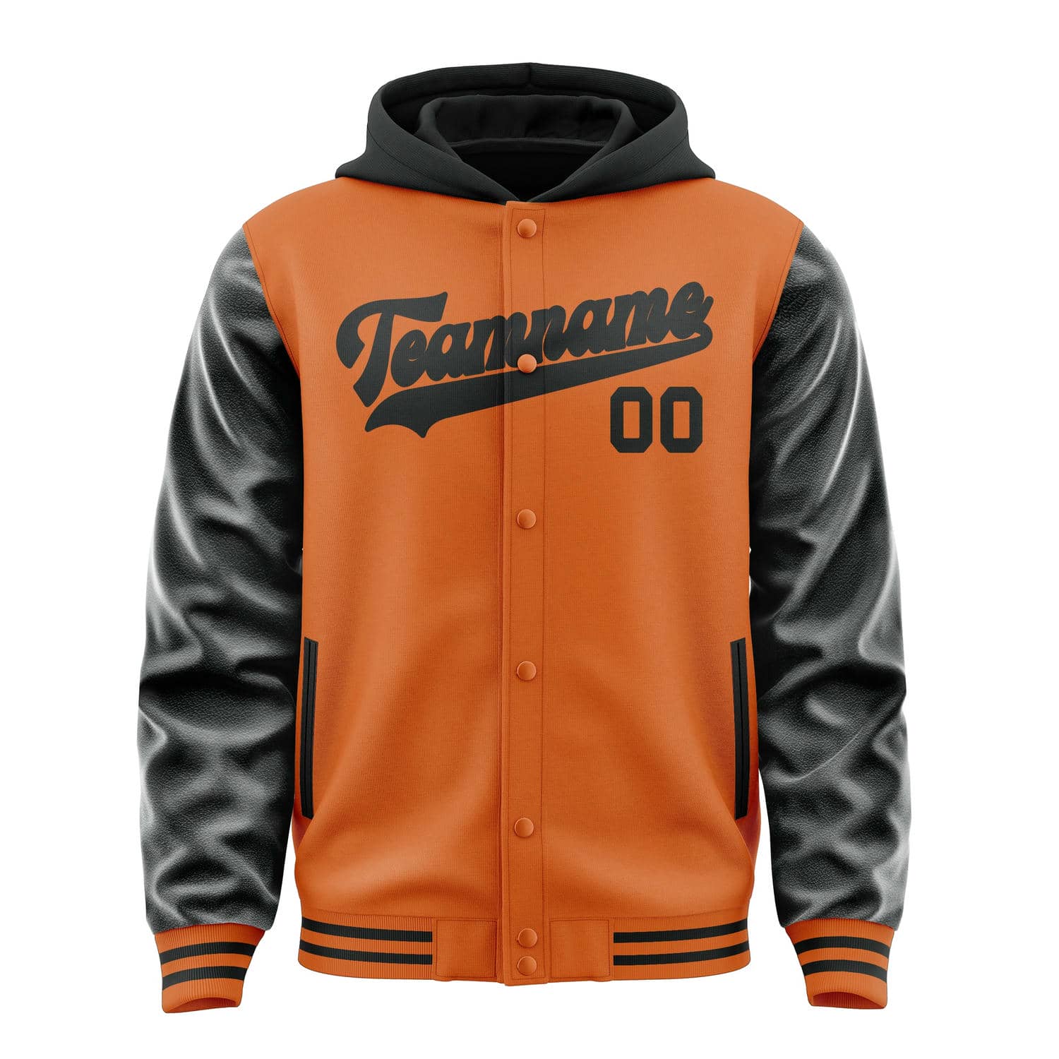 Maßgeschneidertes Orange Schwarz Jacke