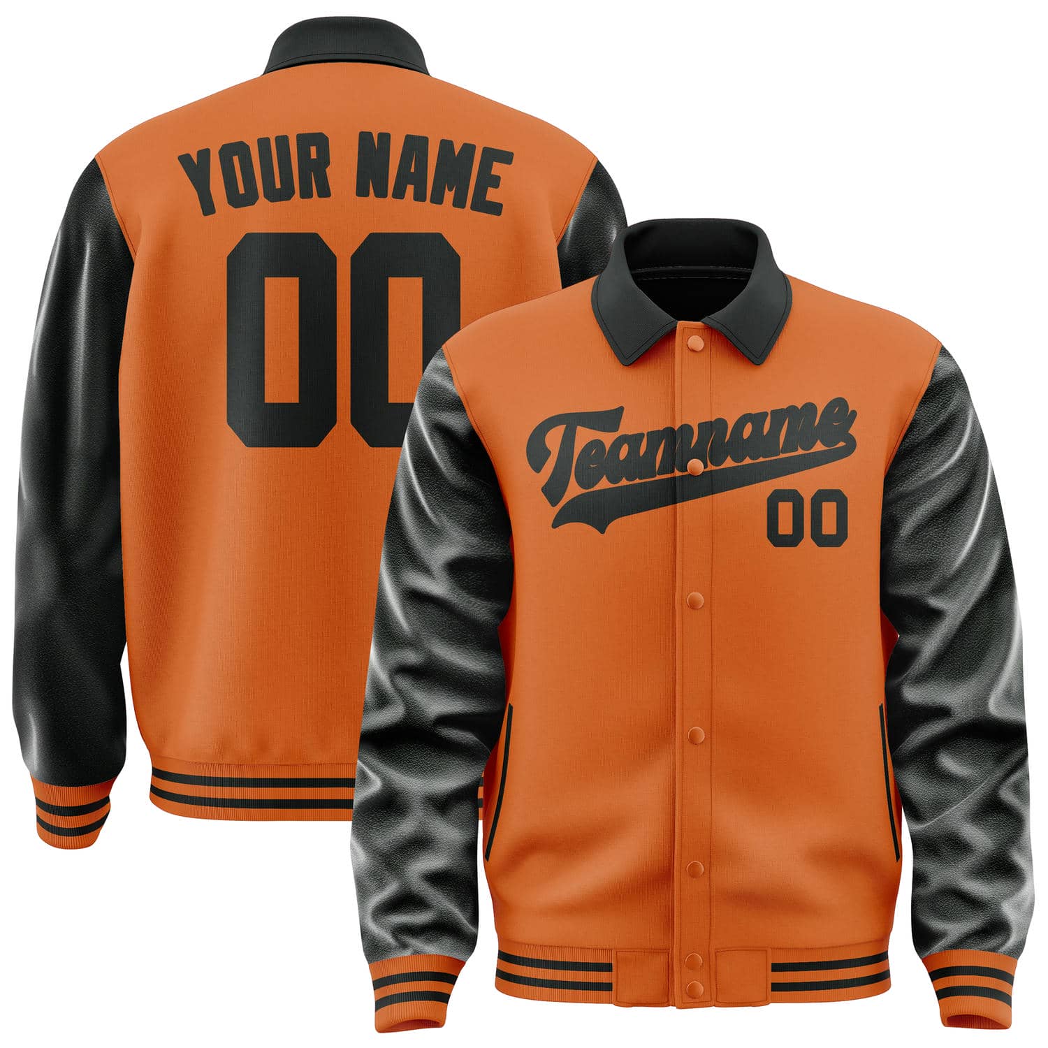 Maßgeschneidertes Orange Schwarz Jacke JA282817281717171717