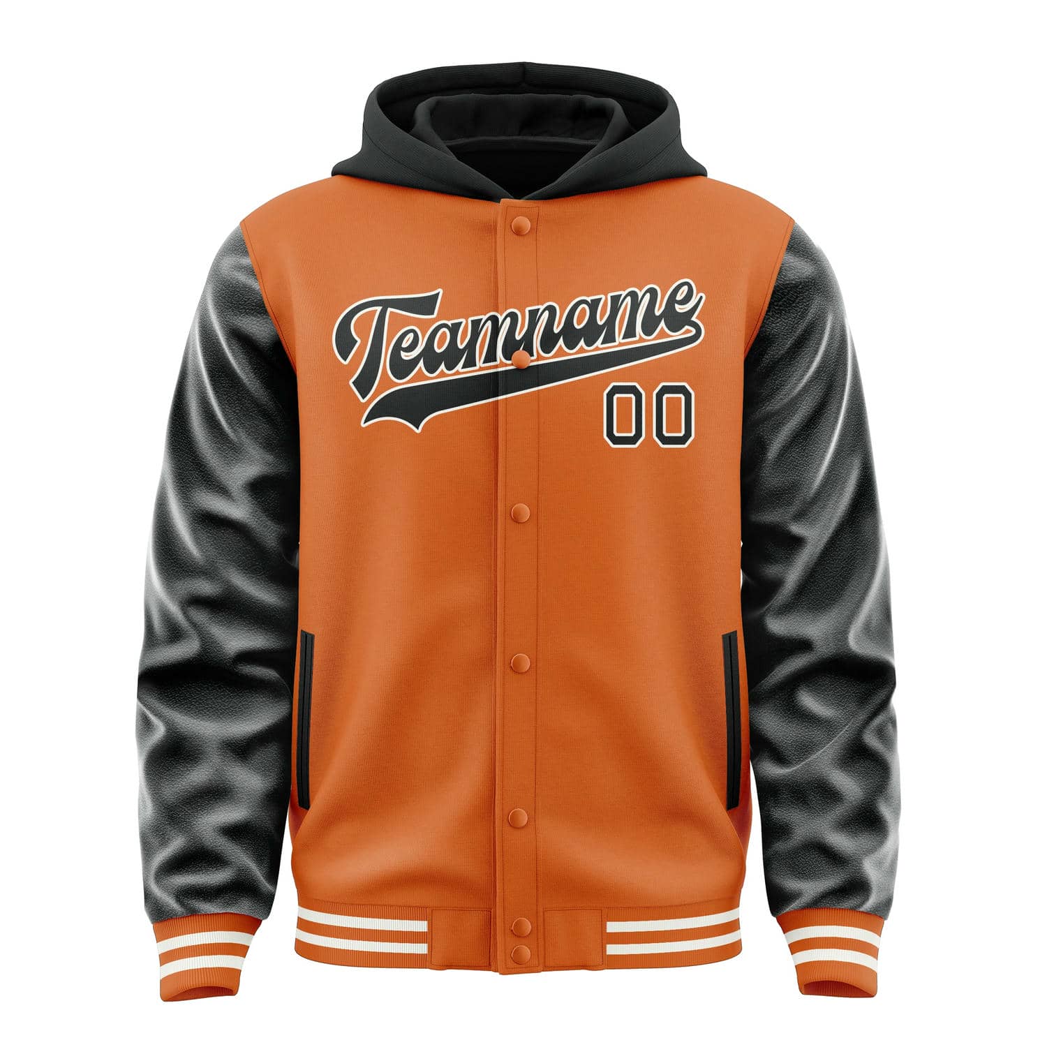 Maßgeschneidertes Orange Schwarz Jacke
