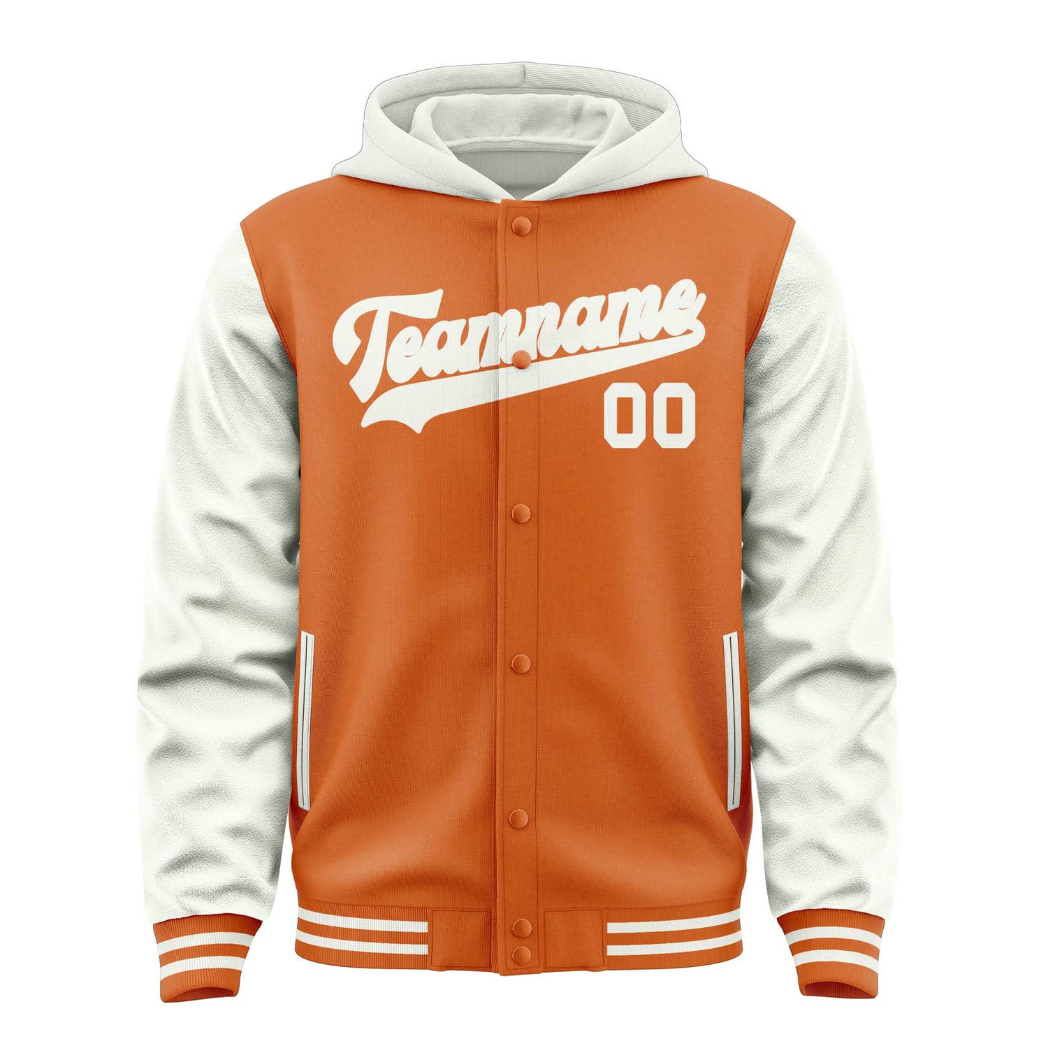 Maßgeschneidertes Orange Weiß Jacke