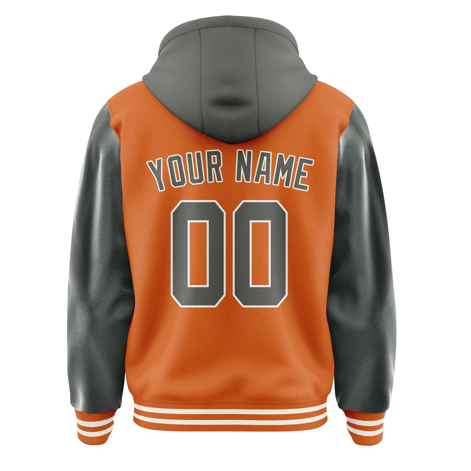 Maßgeschneidertes Orange Dunkelgrau Jacke