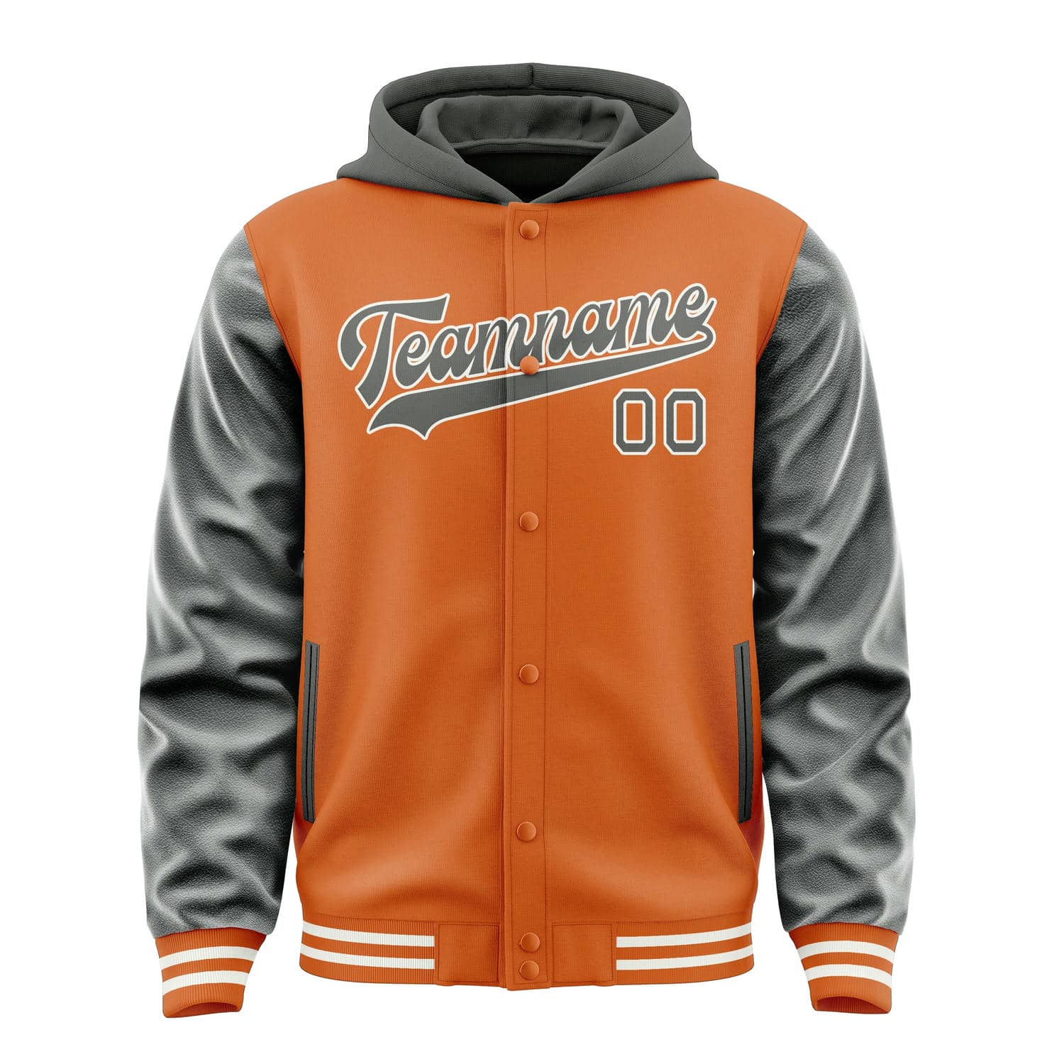 Maßgeschneidertes Orange Dunkelgrau Jacke