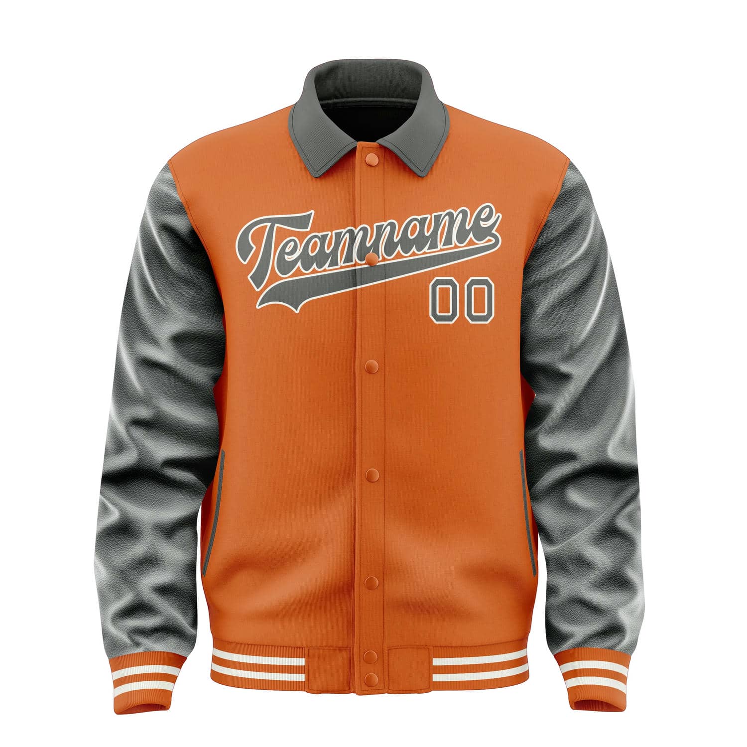 Maßgeschneidertes Orange Dunkelgrau Jacke