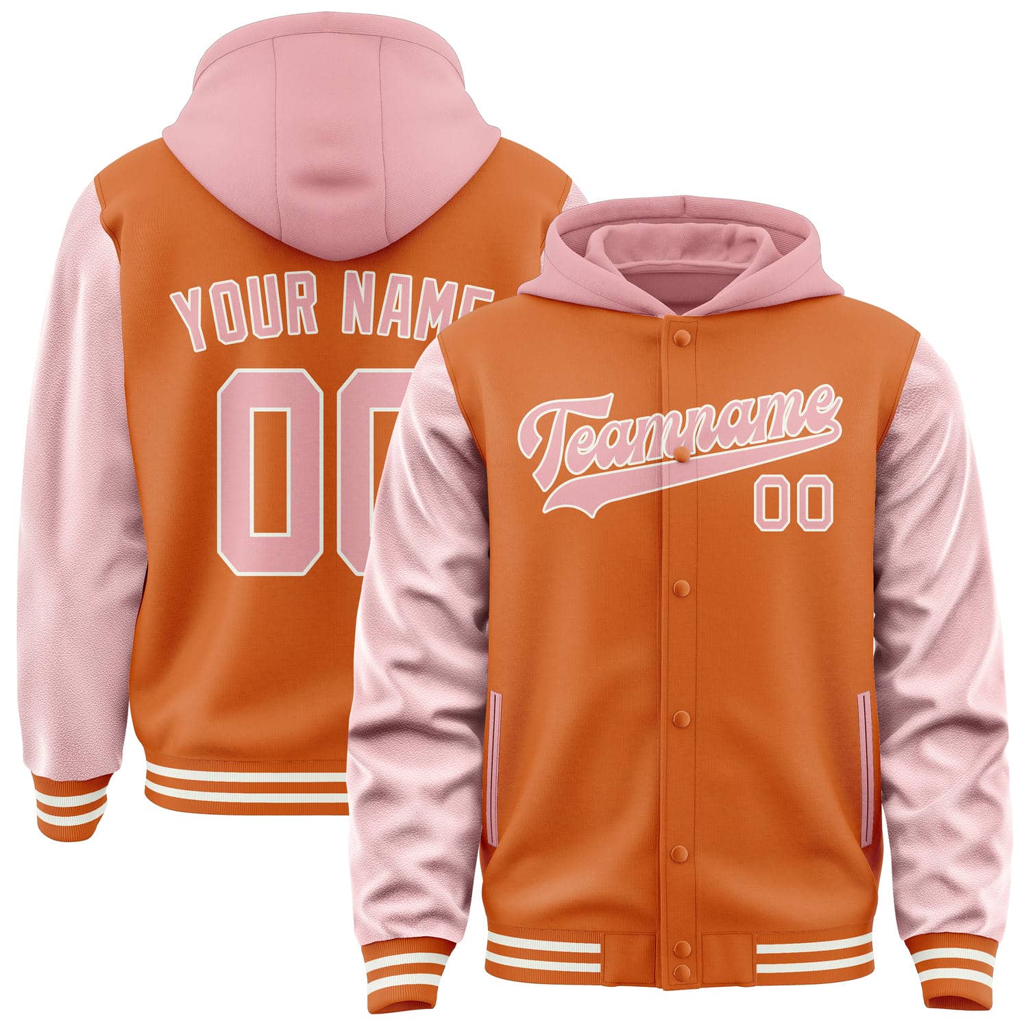 Maßgeschneidertes Orange Rosa Jacke