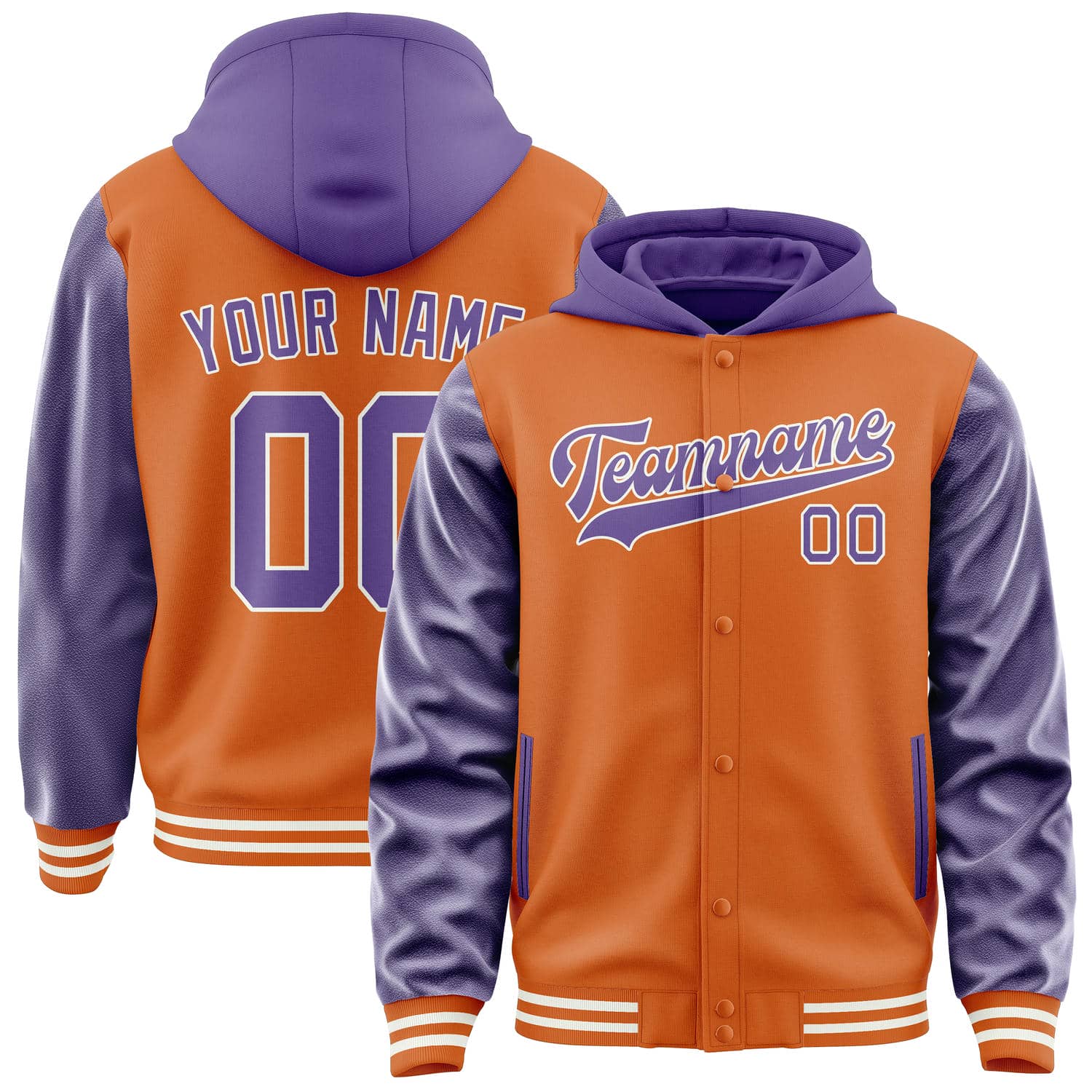 Maßgeschneidertes Orange Lavendel Jacke