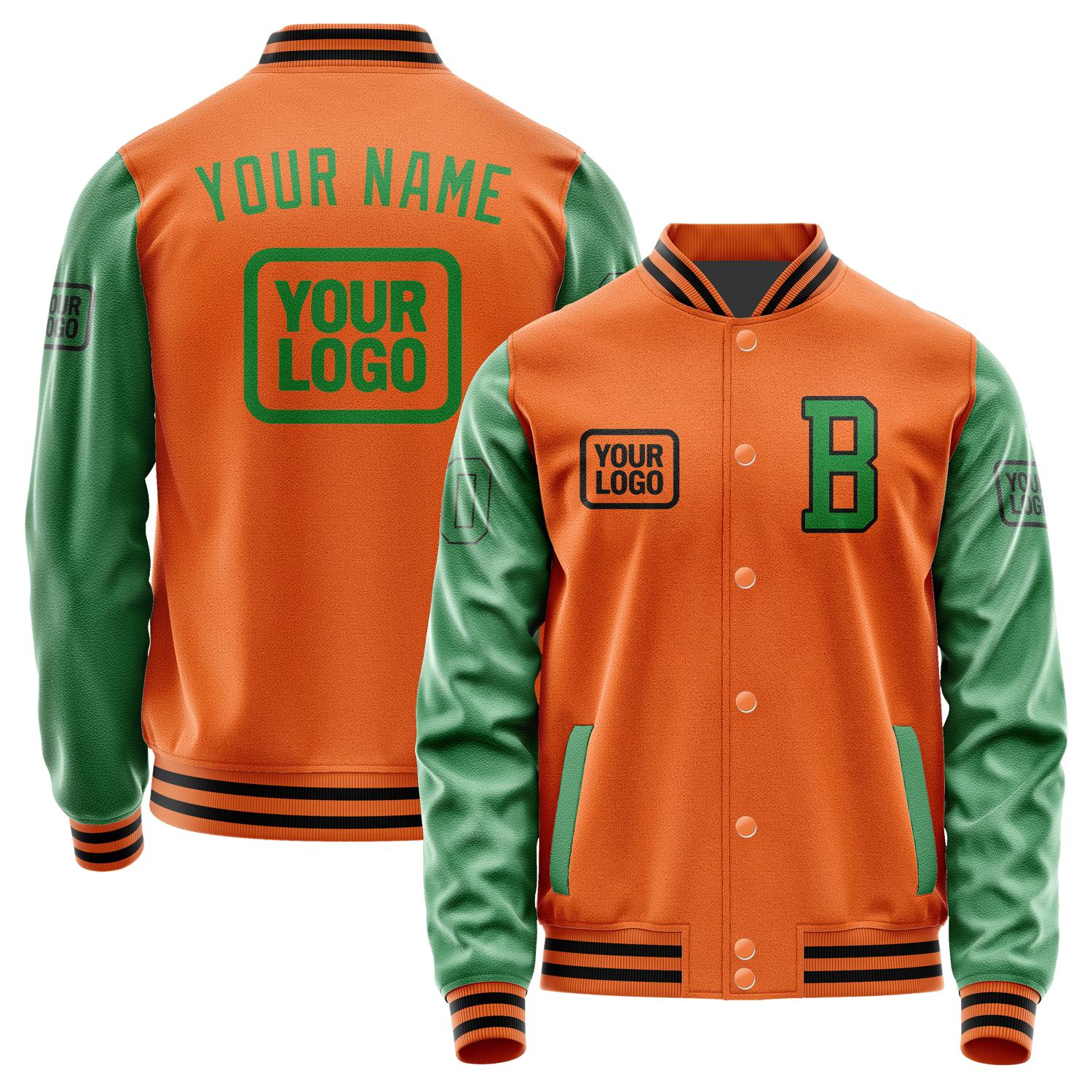 Maßgeschneidertes Orange Smaragdgrün Jacke JA282824281717242417