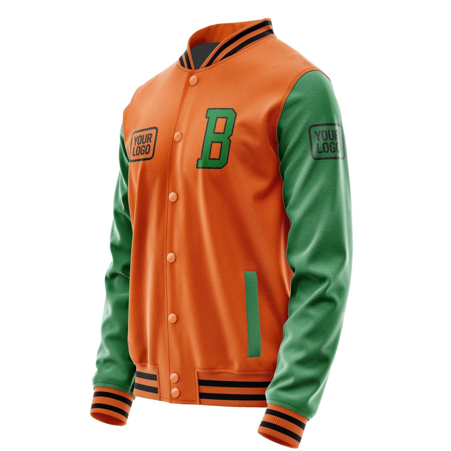 Maßgeschneidertes Orange Smaragdgrün Jacke JA282824281717242417