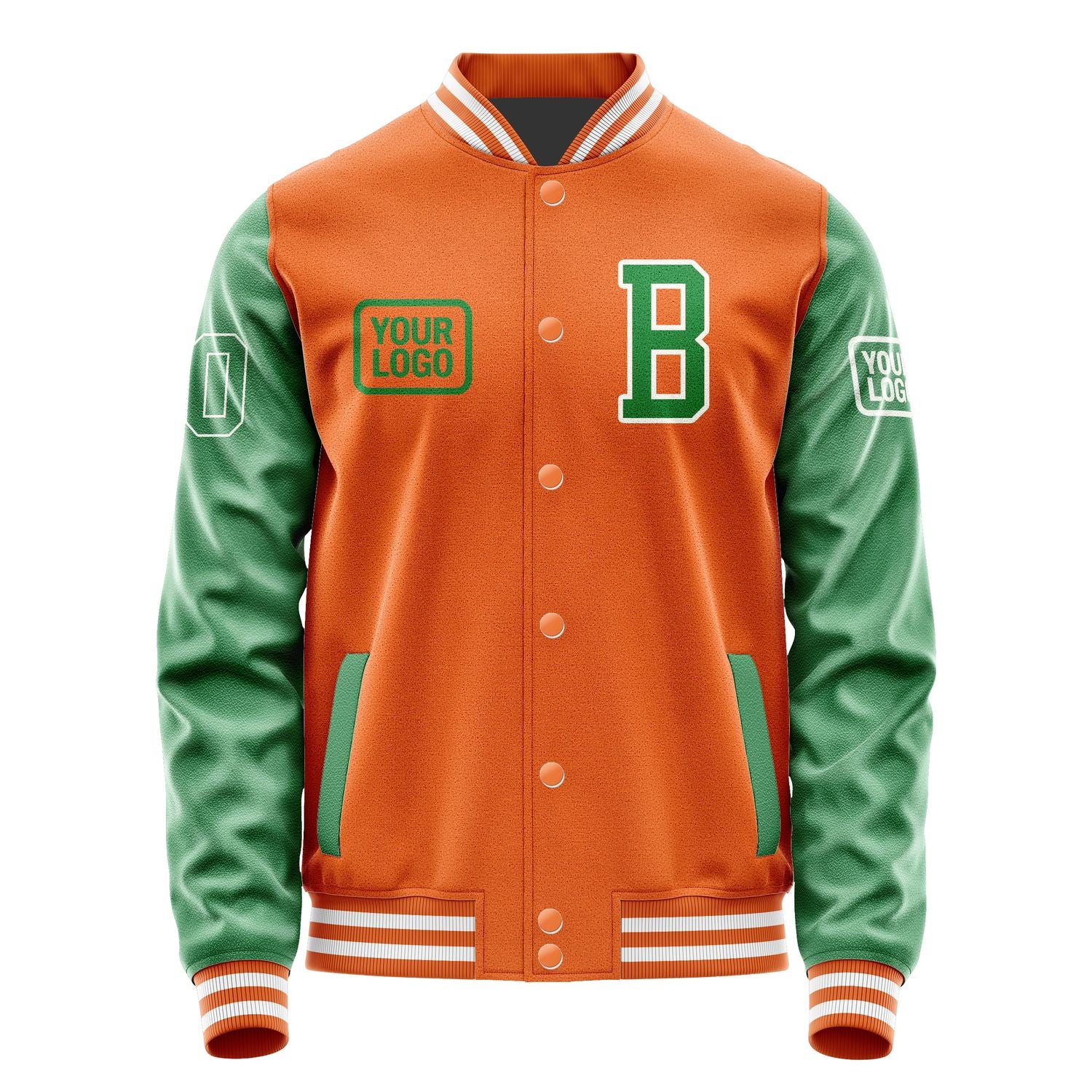 Maßgeschneidertes Orange Smaragdgrün Jacke JA282824281818242418