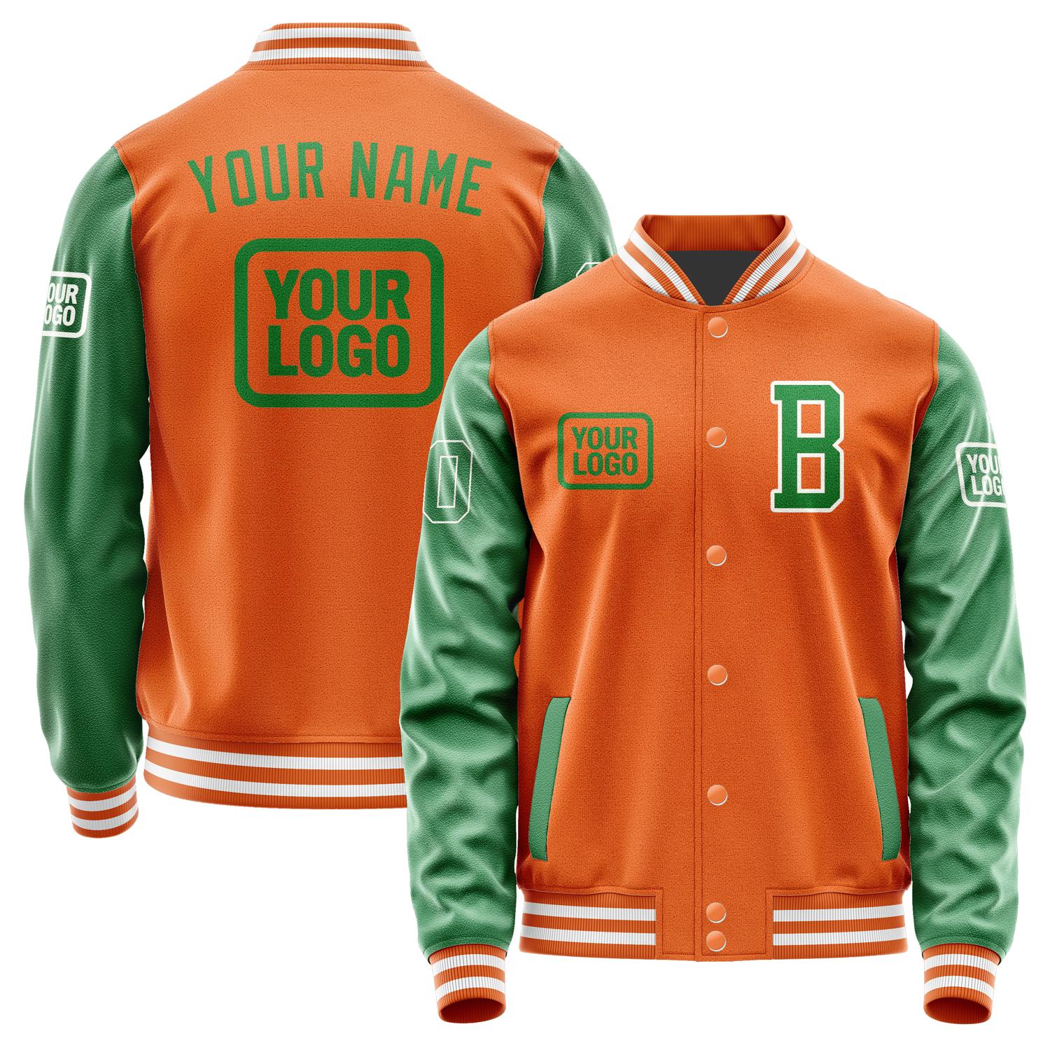 Maßgeschneidertes Orange Smaragdgrün Jacke JA282824281818242418