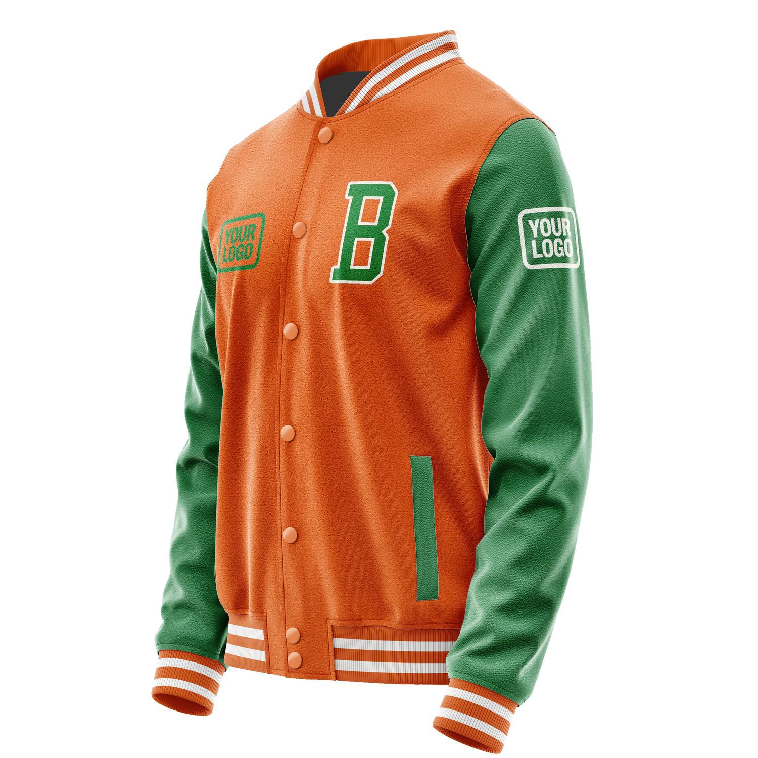 Maßgeschneidertes Orange Smaragdgrün Jacke JA282824281818242418