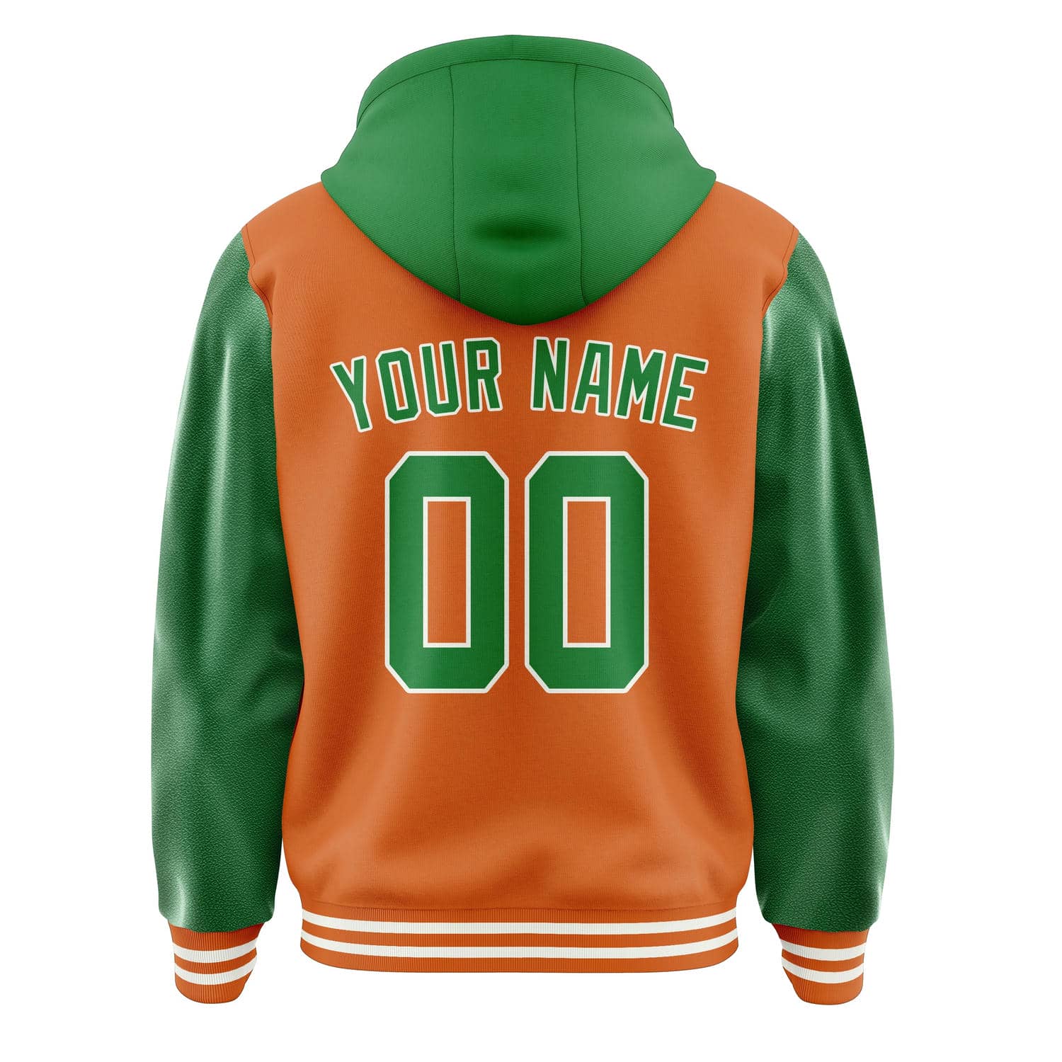 Maßgeschneidertes Orange Smaragdgrün Jacke