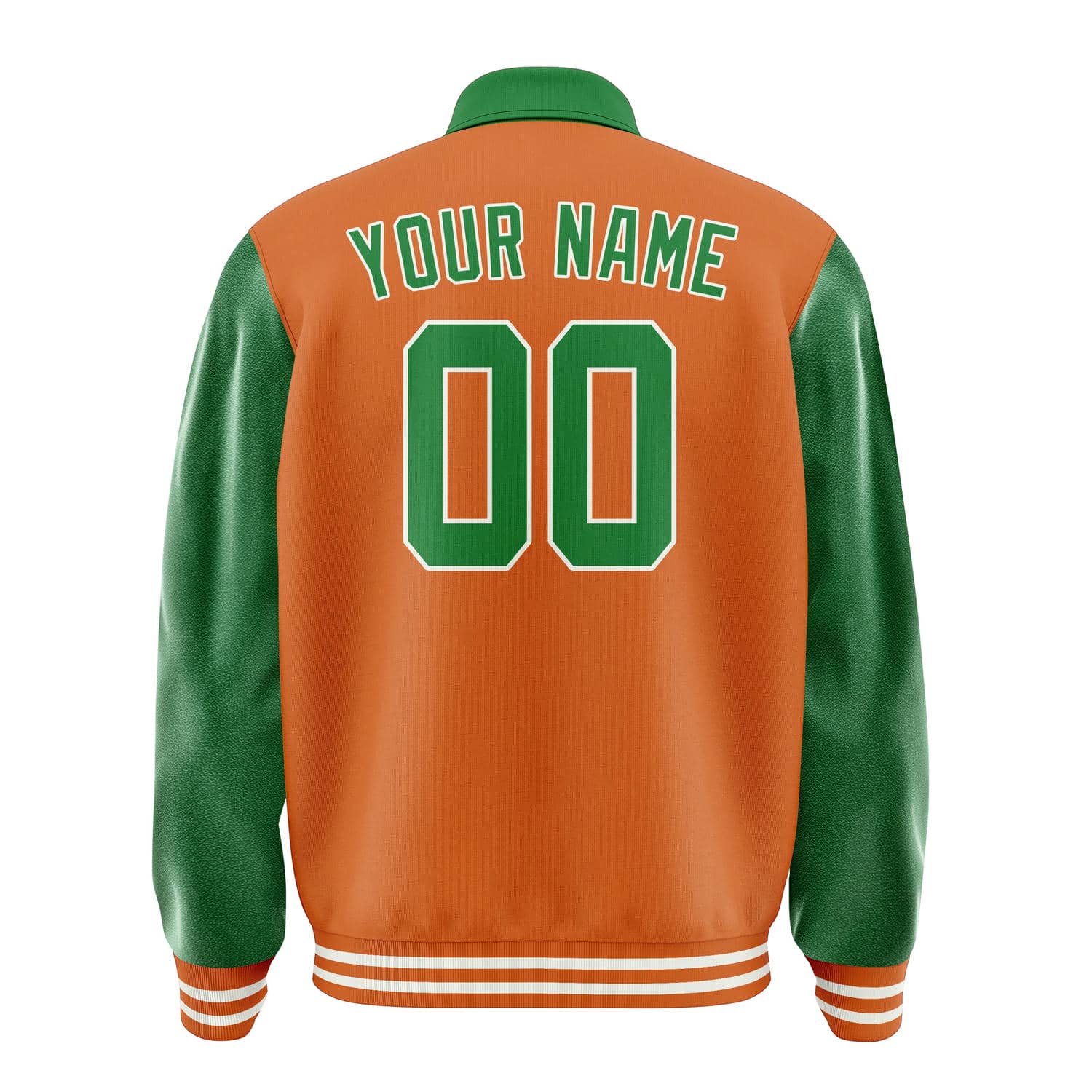 Maßgeschneidertes Orange Smaragdgrün Jacke