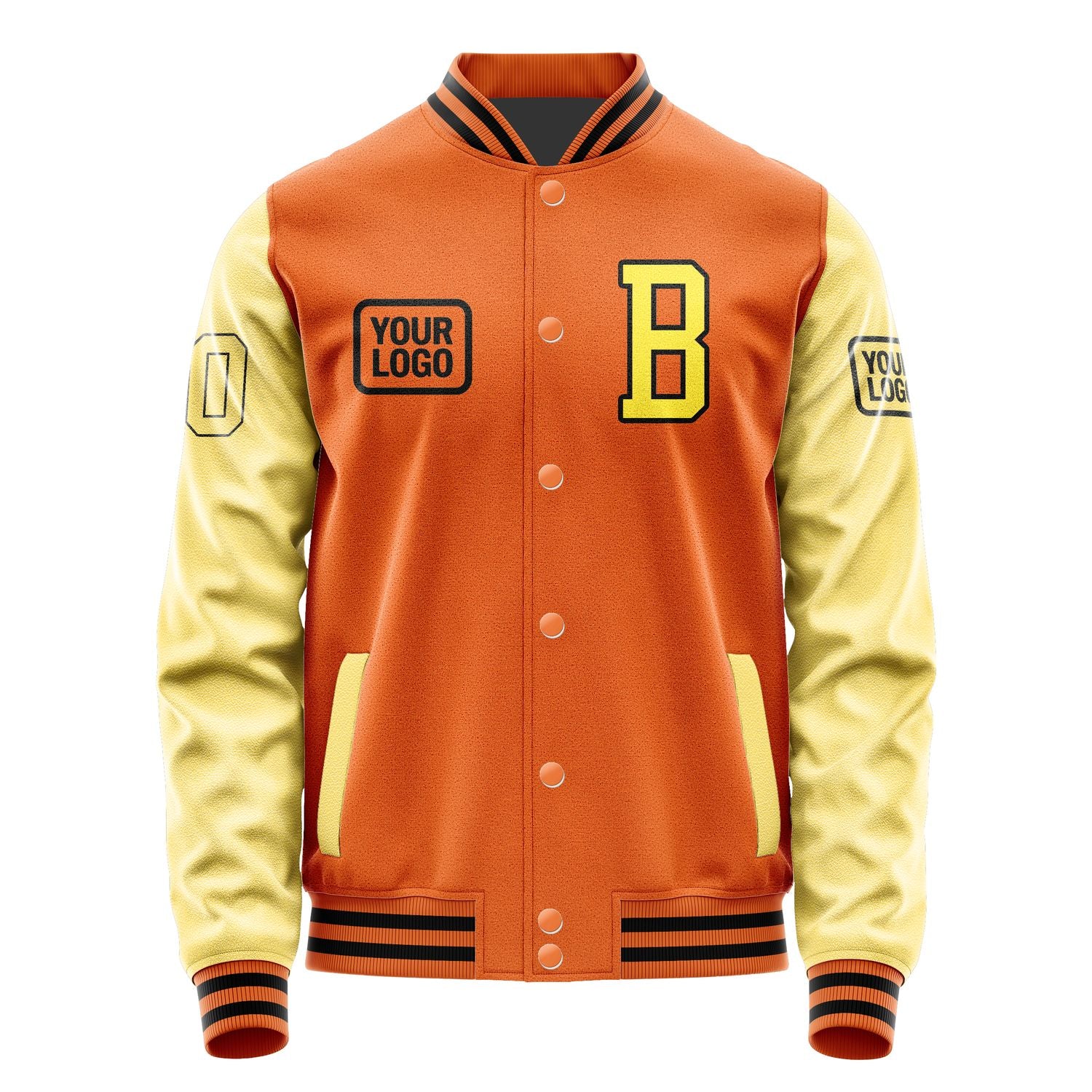 Maßgeschneidertes Orange Blassgelb Jacke JA282826281717262617