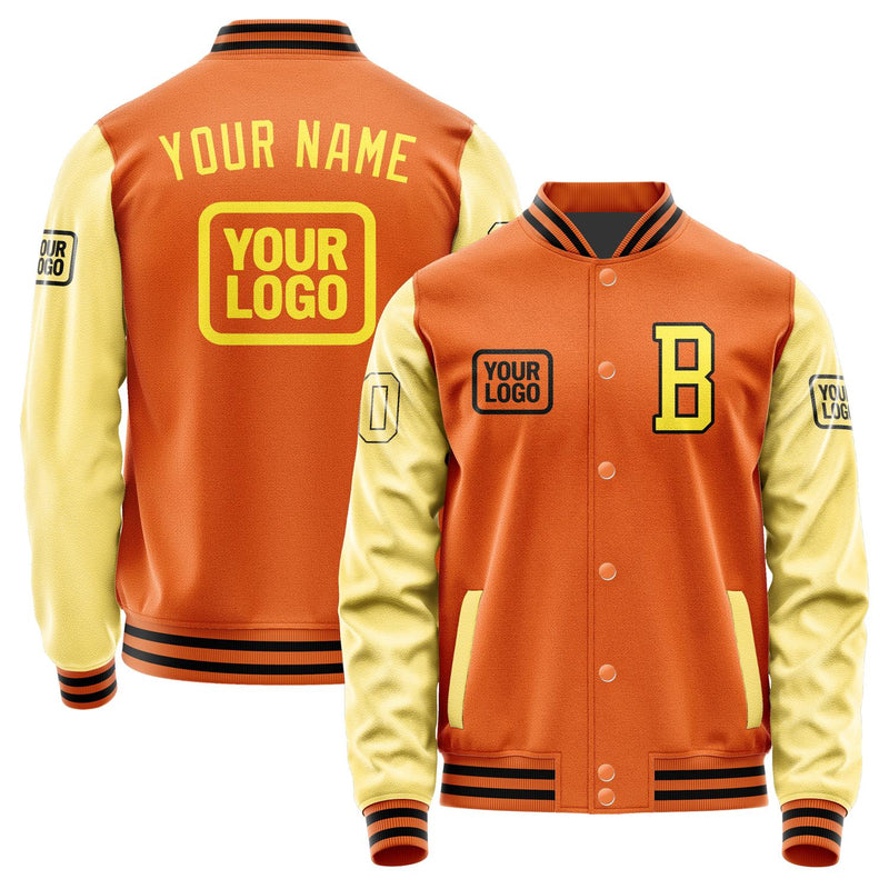 Maßgeschneidertes Orange Blassgelb Jacke JA282826281717262617