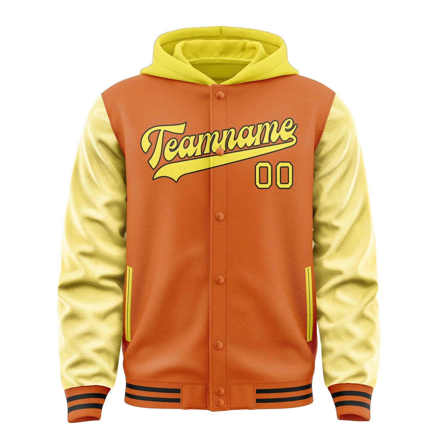 Maßgeschneidertes Orange Blassgelb Jacke