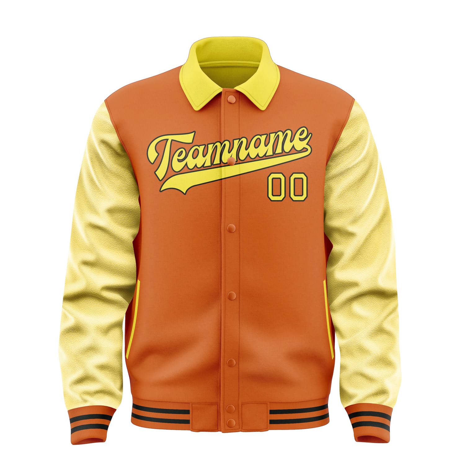 Maßgeschneidertes Orange Blassgelb Jacke