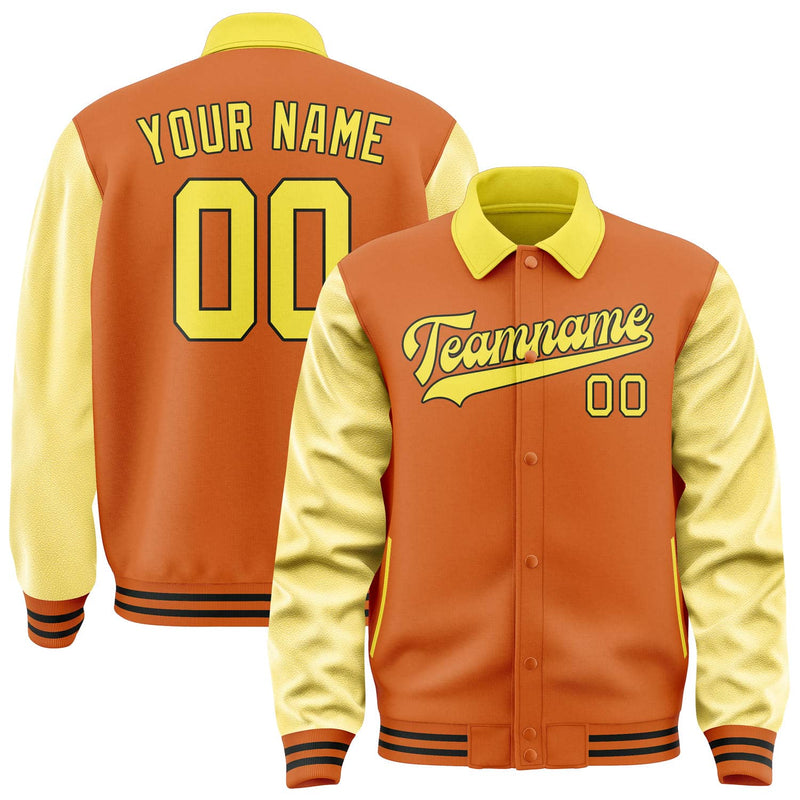 Maßgeschneidertes Orange Blassgelb Jacke JA282826281717262617