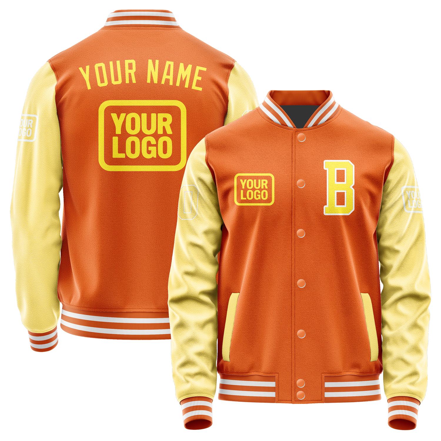 Maßgeschneidertes Orange Blassgelb Jacke JA282826281818262618
