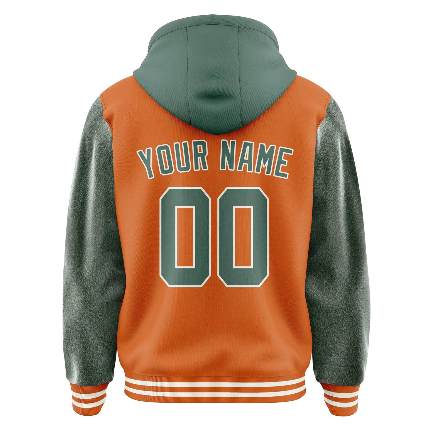 Maßgeschneidertes Orange Blaugrün Jacke