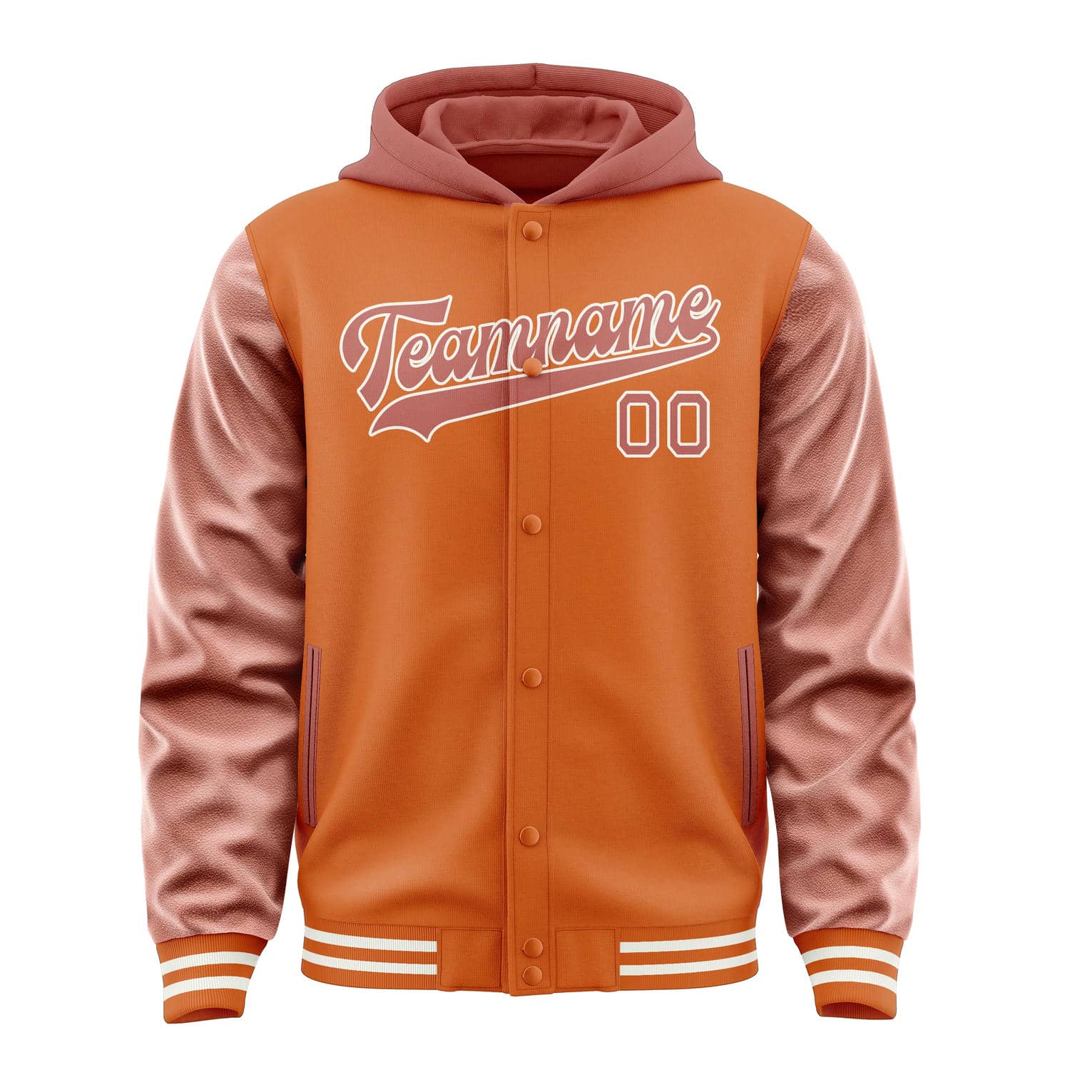 Maßgeschneidertes Orange Kupferrose Jacke