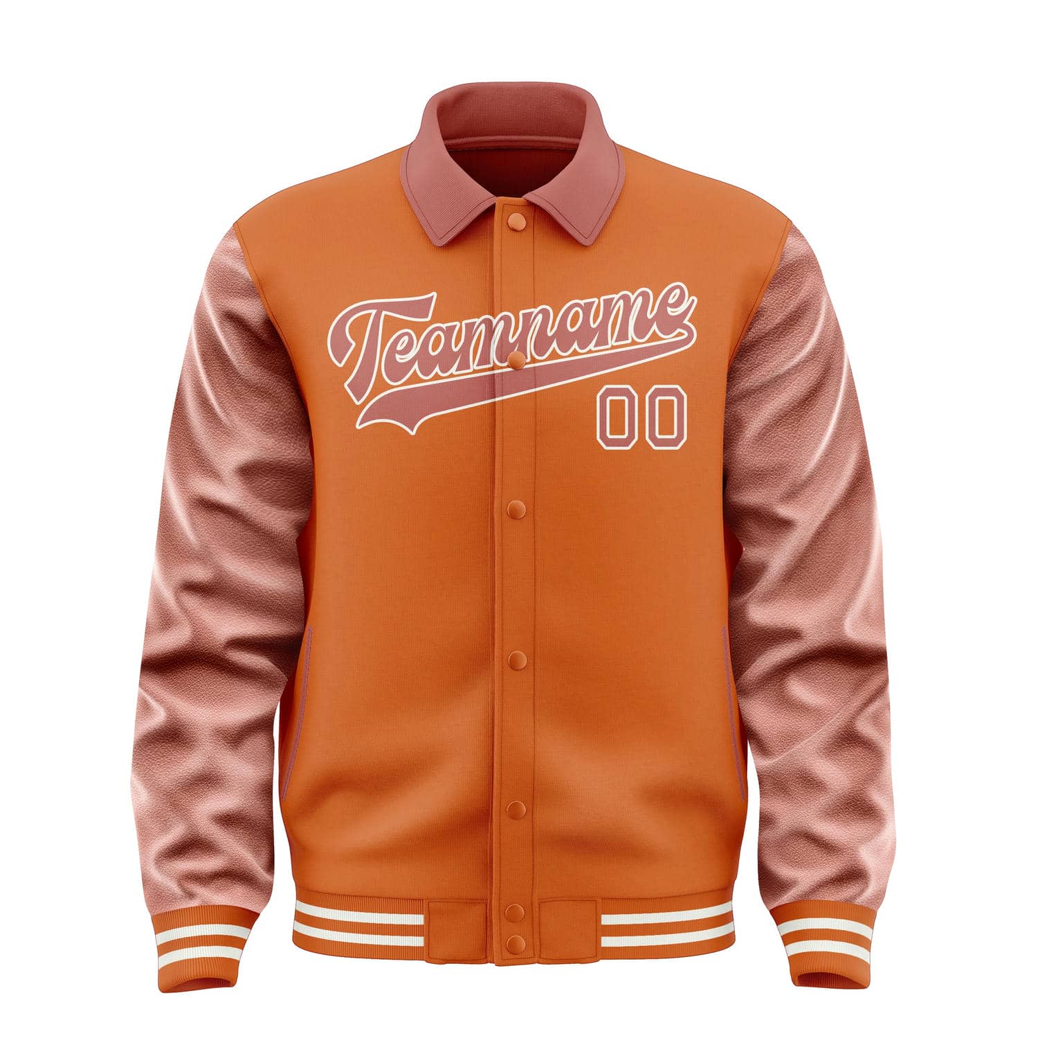 Maßgeschneidertes Orange Kupferrose Jacke