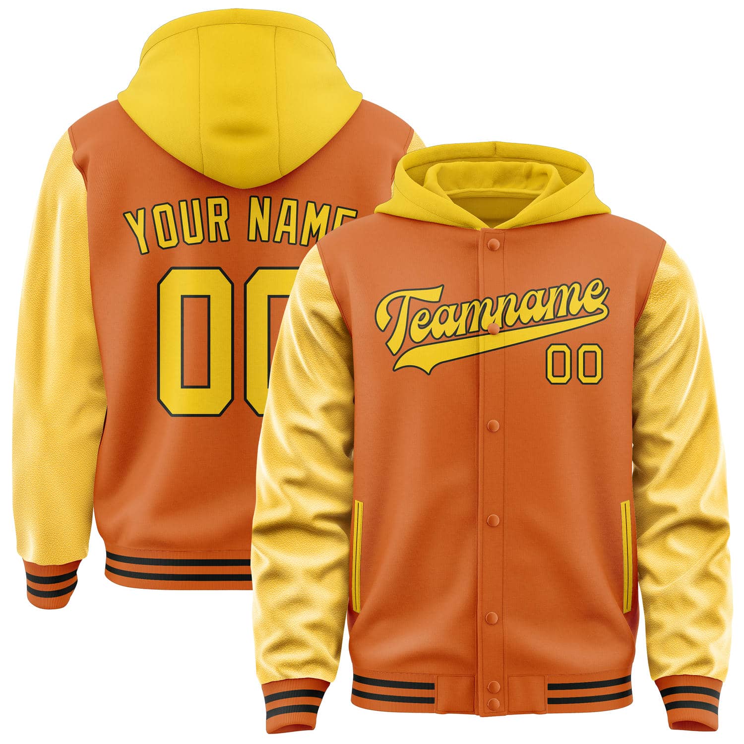 Maßgeschneidertes Orange Gold Jacke JA282830281717303017