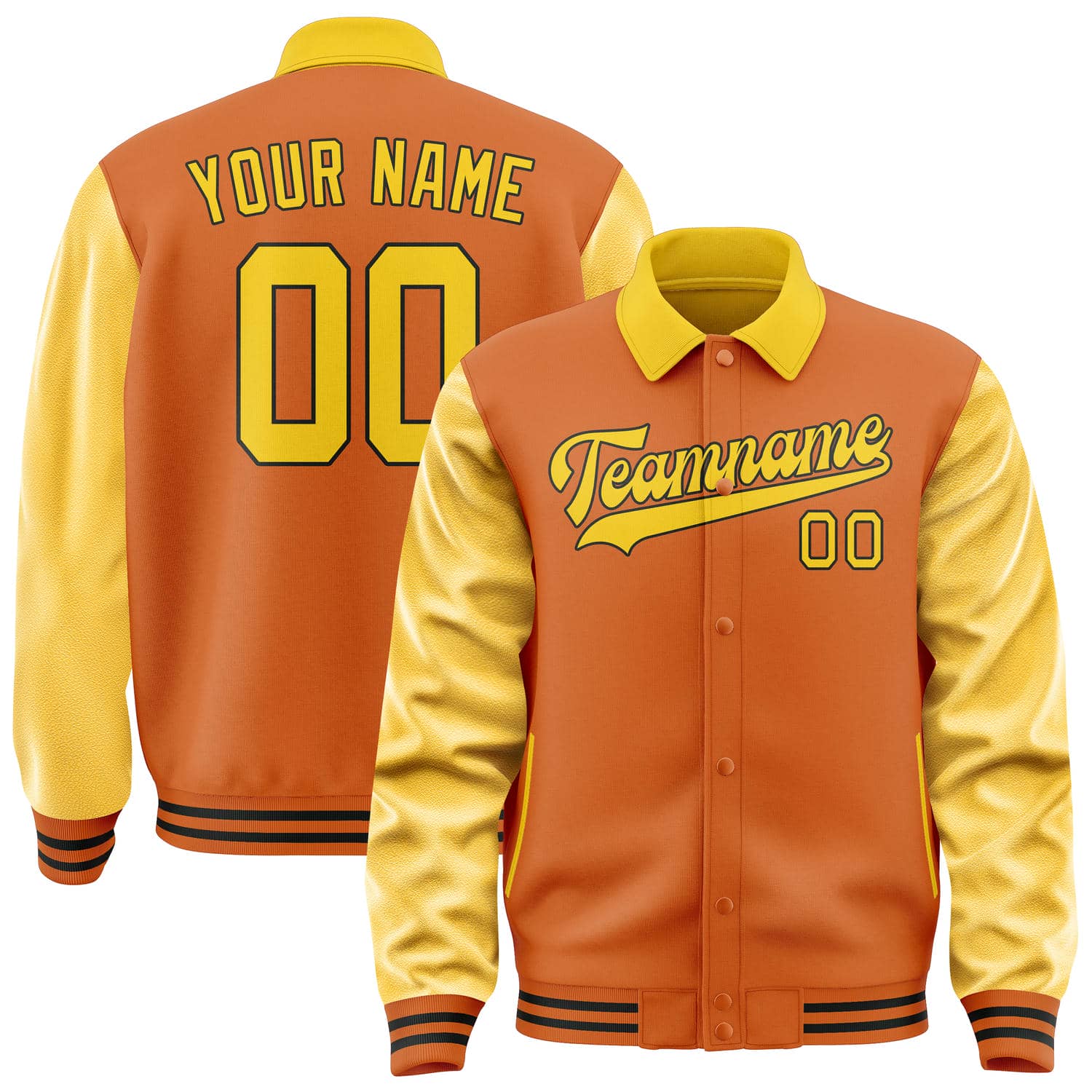 Maßgeschneidertes Orange Gold Jacke JA282830281717303017