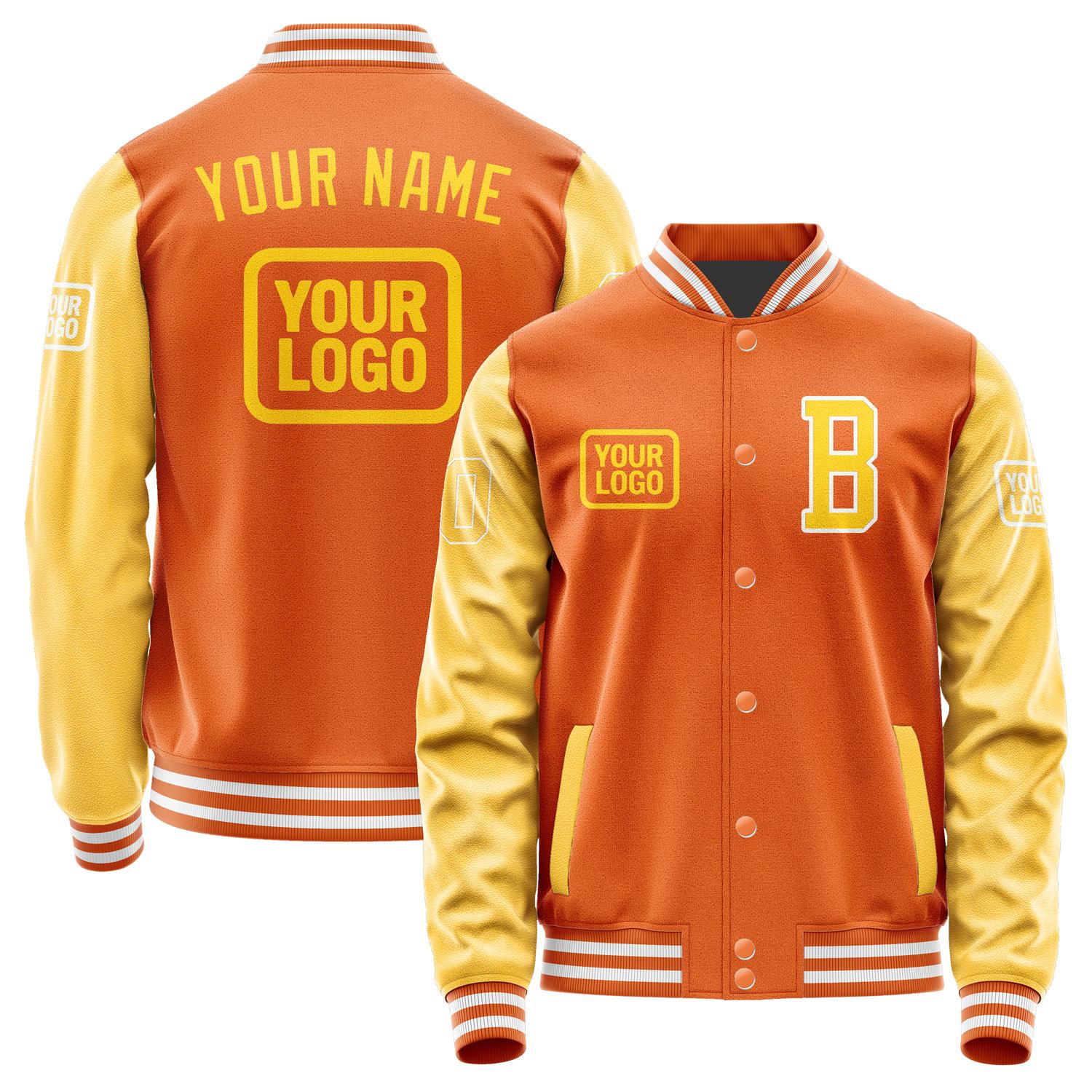 Maßgeschneidertes Orange Gold Jacke JA282830281818303018