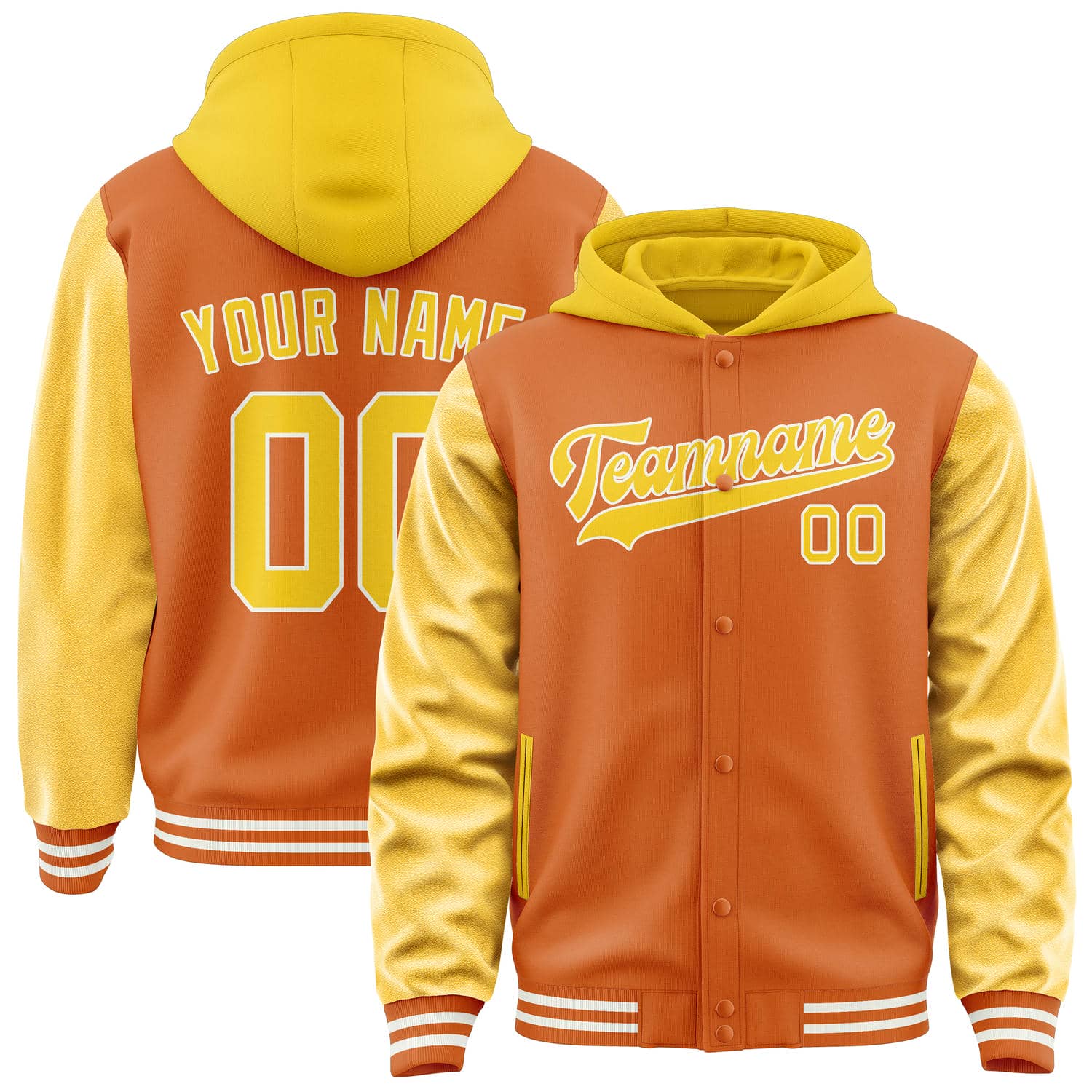 Maßgeschneidertes Orange Gold Jacke