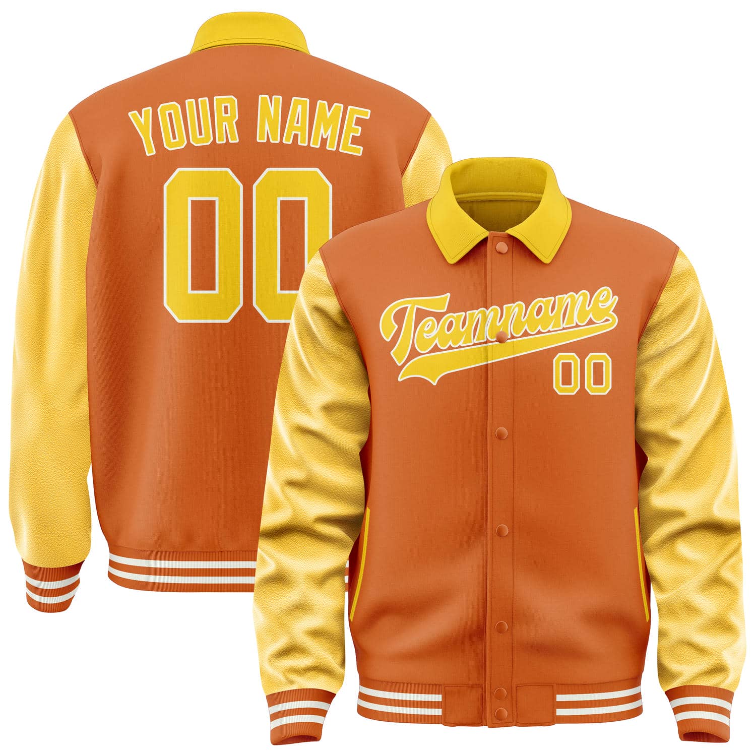 Maßgeschneidertes Orange Gold Jacke JA282830281818303018