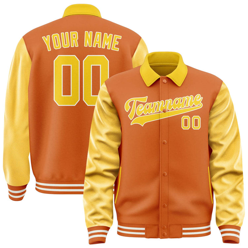 Maßgeschneidertes Orange Gold Jacke JA282830281818303018