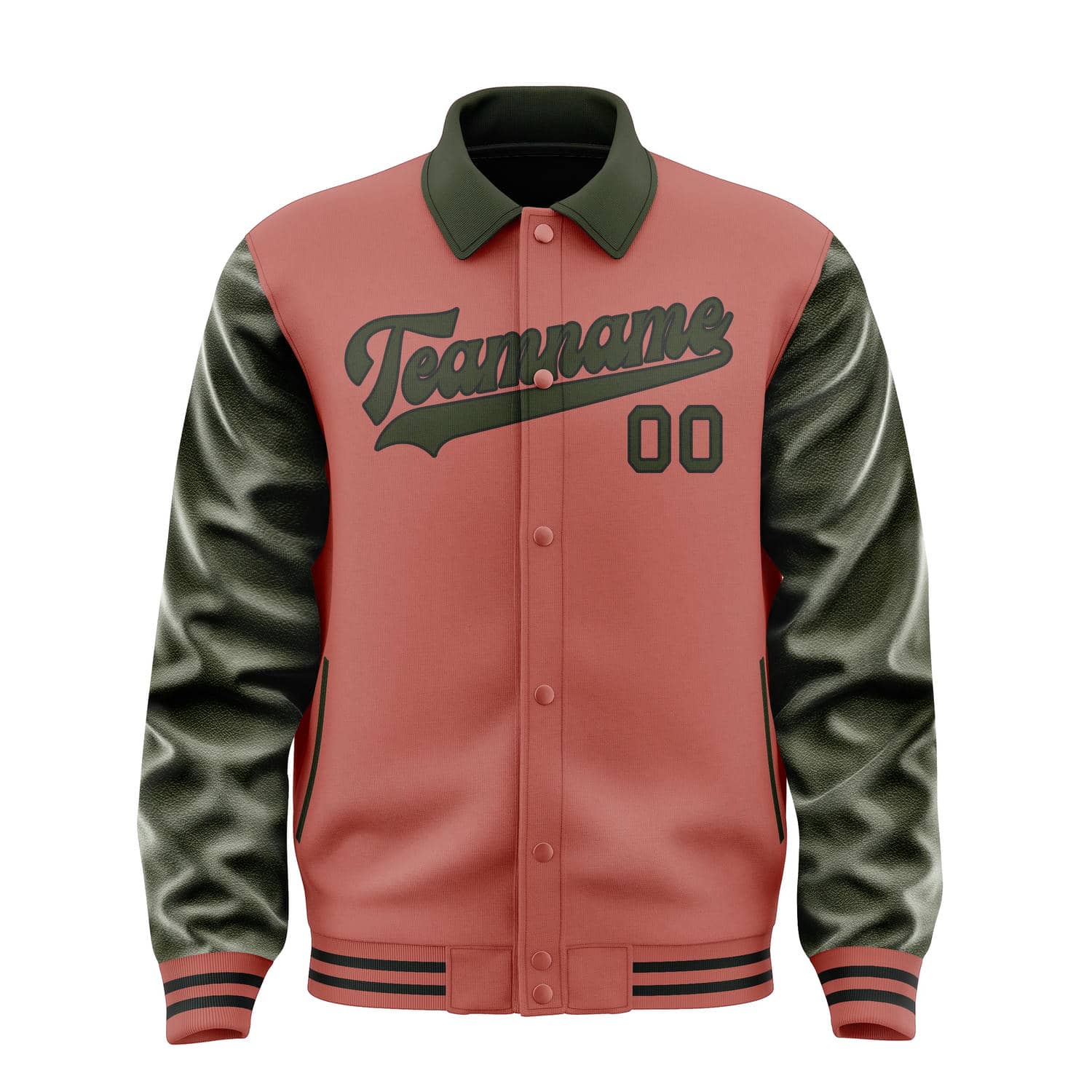 Maßgeschneidertes Kupferrose Dunkles Oliv Jacke