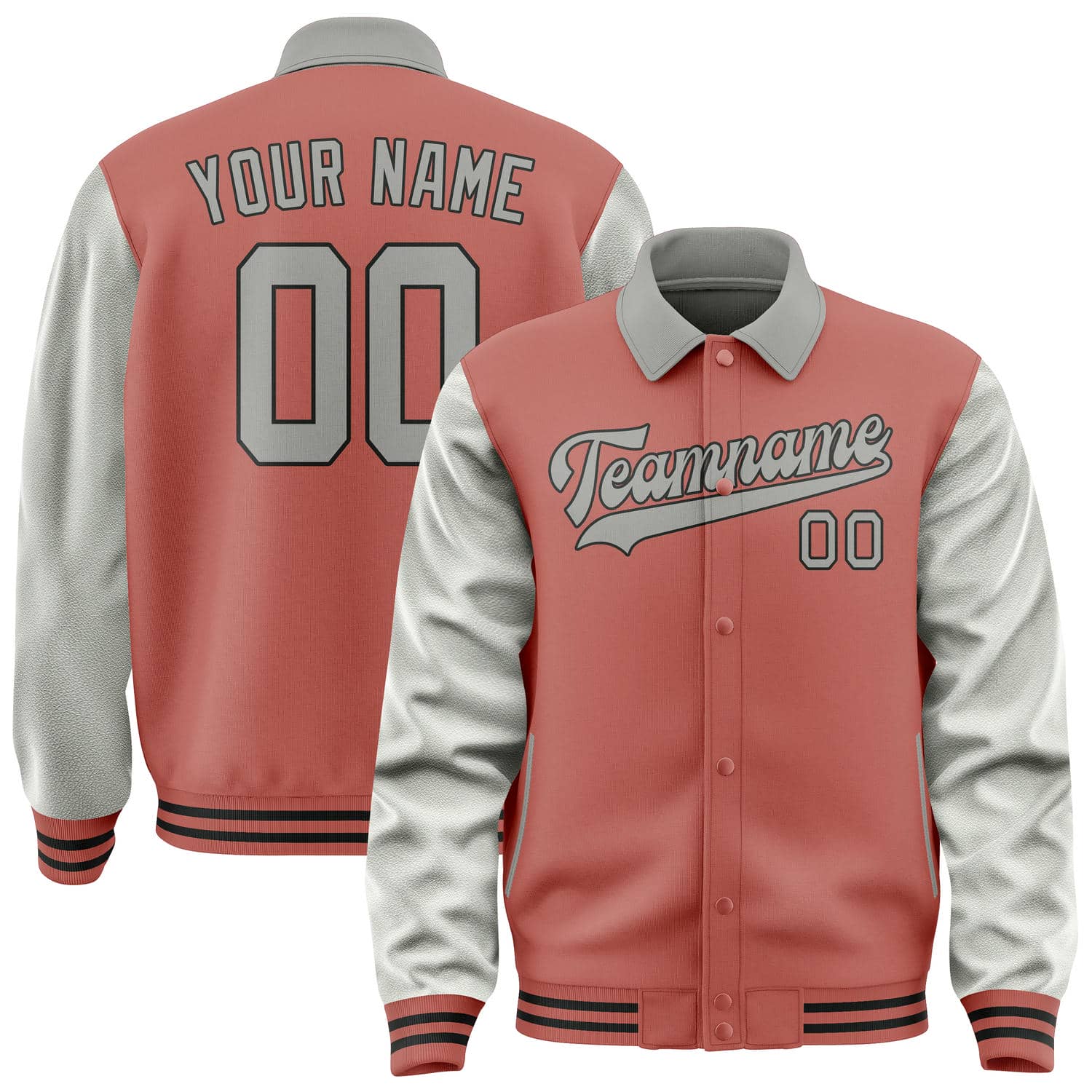 Maßgeschneidertes Kupferrose Grau Jacke JA292904291717040417