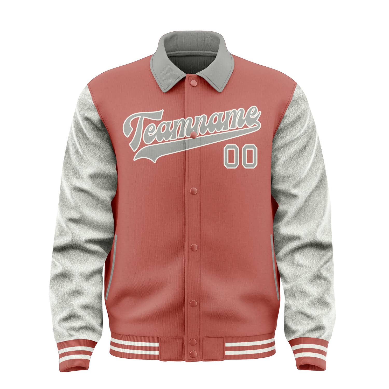 Maßgeschneidertes Kupferrose Grau Jacke