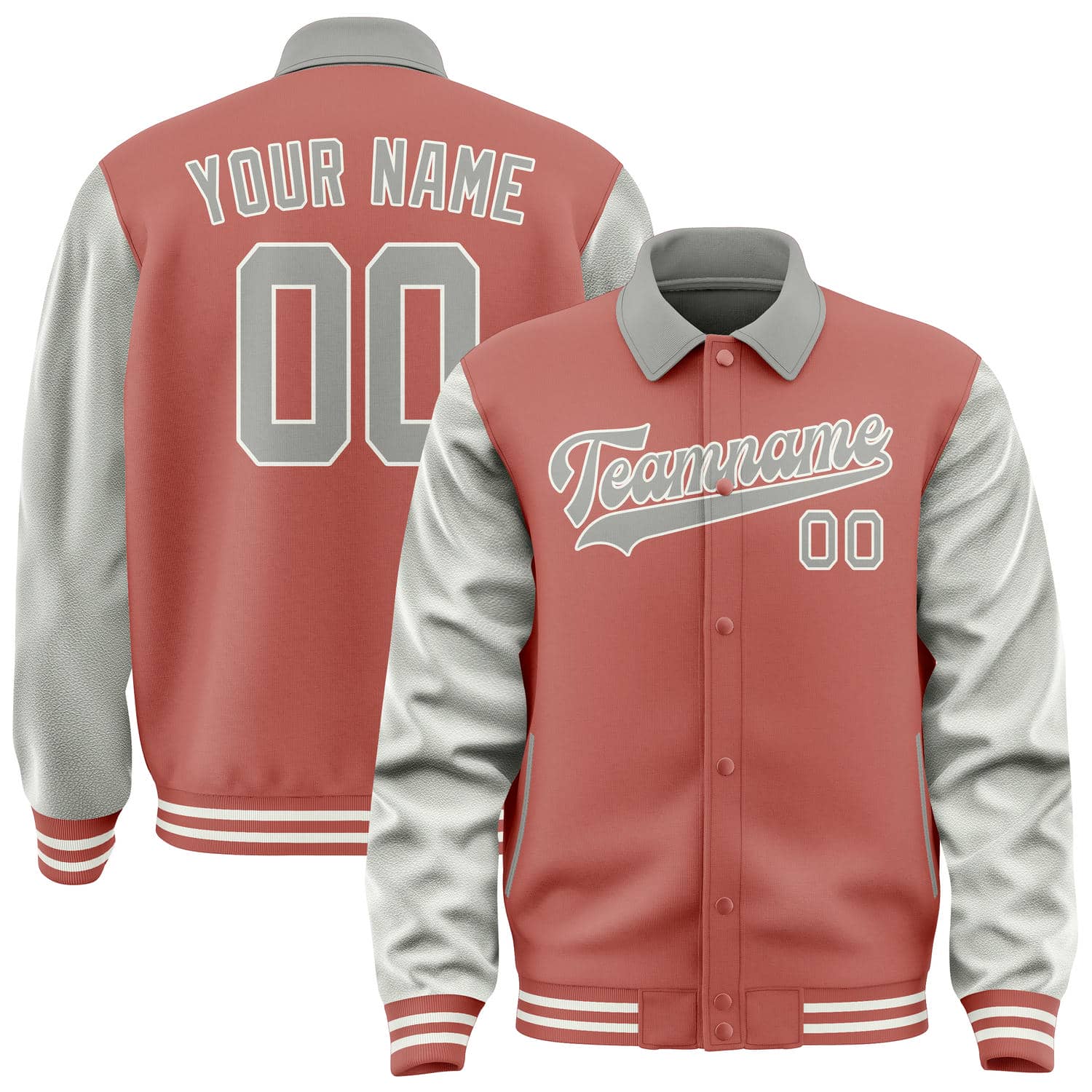 Maßgeschneidertes Kupferrose Grau Jacke JA292904291818040418