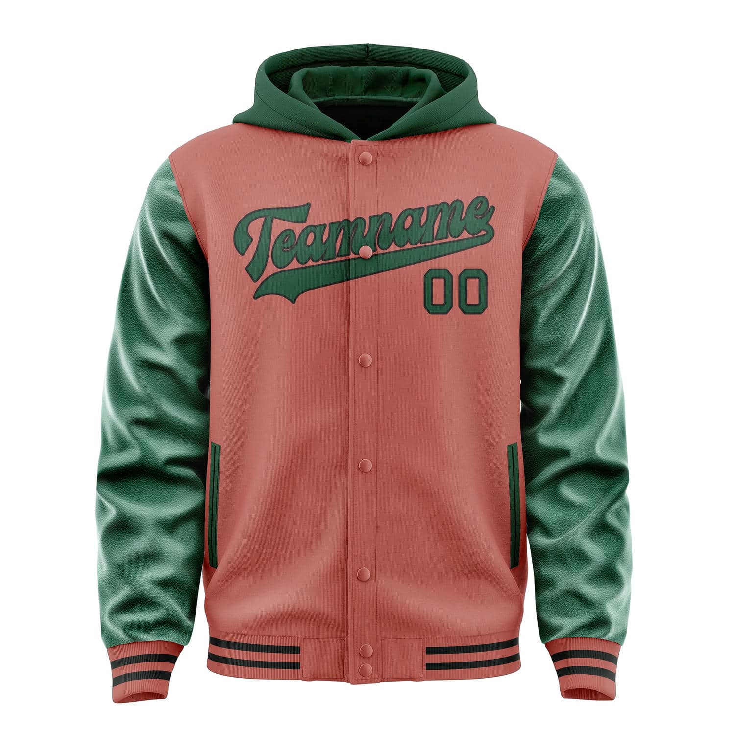 Maßgeschneidertes Kupferrose Moosgrün Jacke