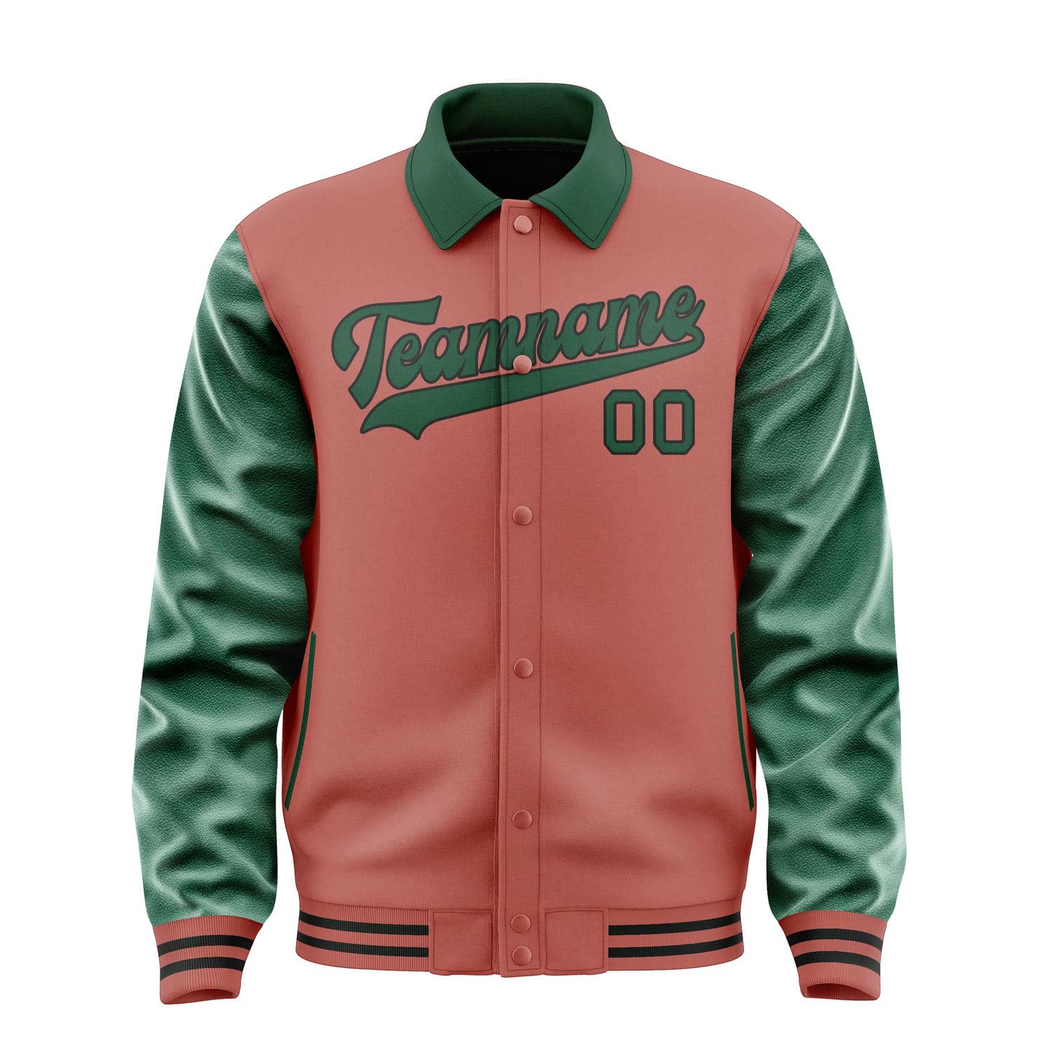 Maßgeschneidertes Kupferrose Moosgrün Jacke