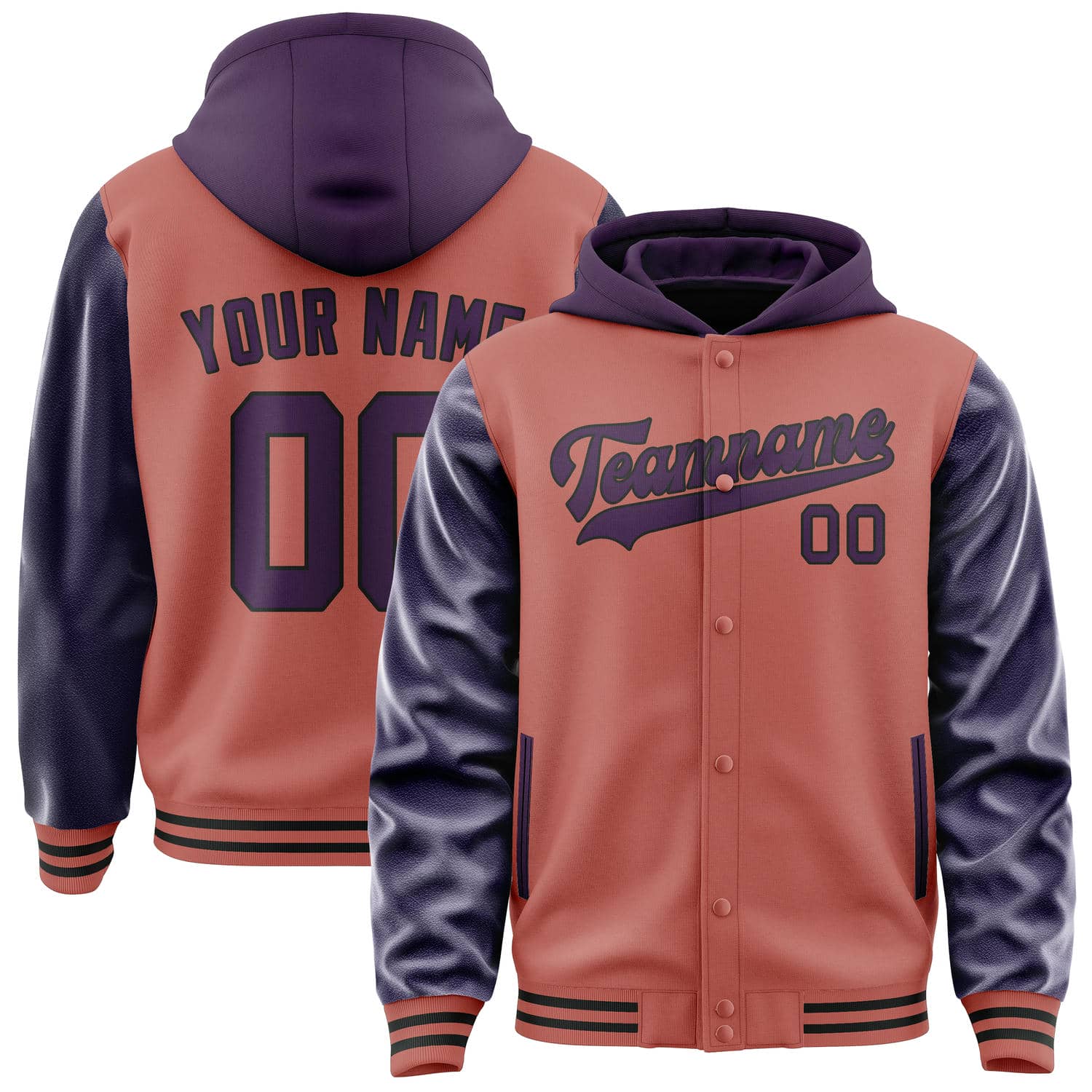 Maßgeschneidertes Kupferrose Lila Jacke JA292907291717070717