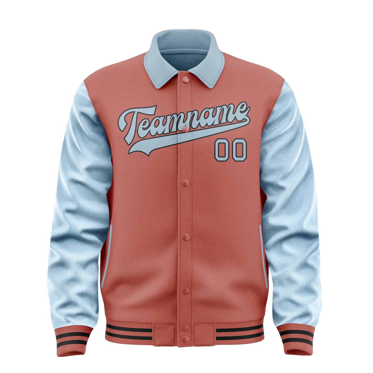 Maßgeschneidertes Kupferrose Hellblau Jacke