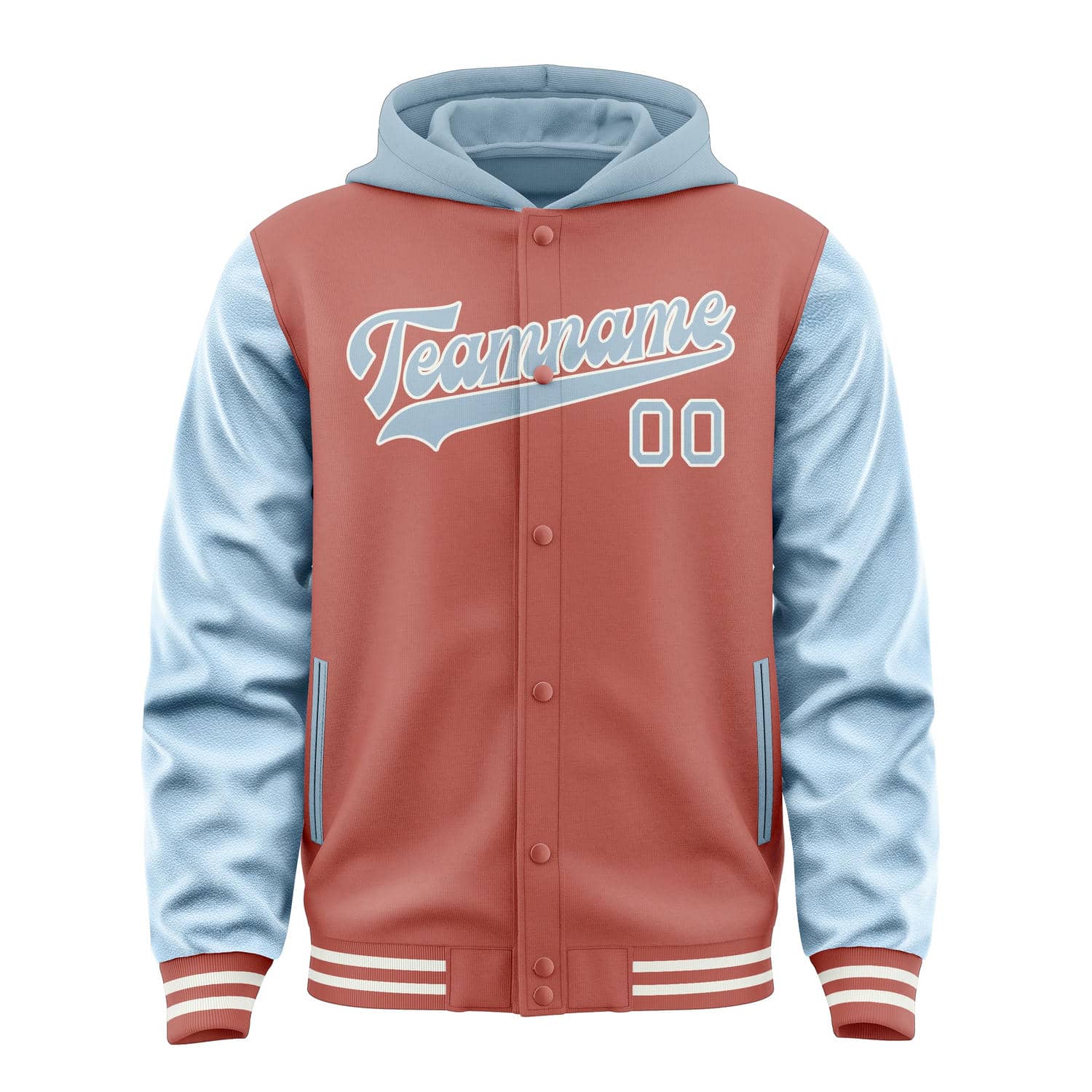 Maßgeschneidertes Kupferrose Hellblau Jacke