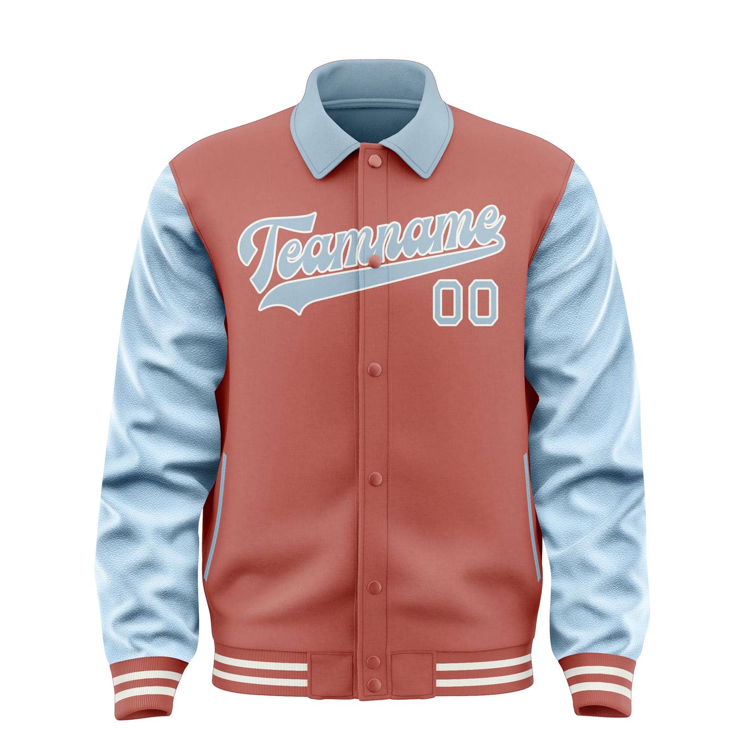 Maßgeschneidertes Kupferrose Hellblau Jacke
