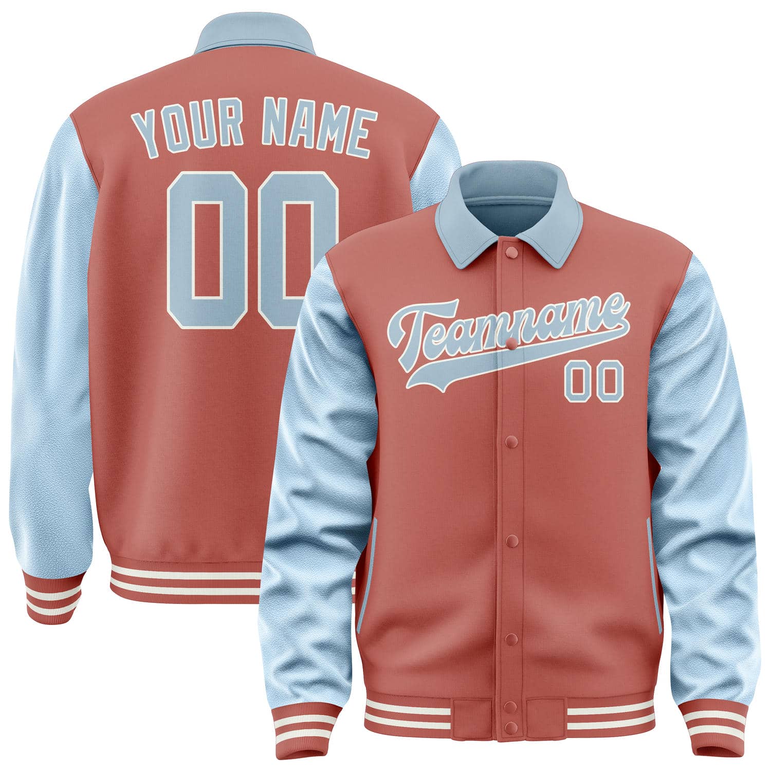 Maßgeschneidertes Kupferrose Hellblau Jacke JA292908291818080818