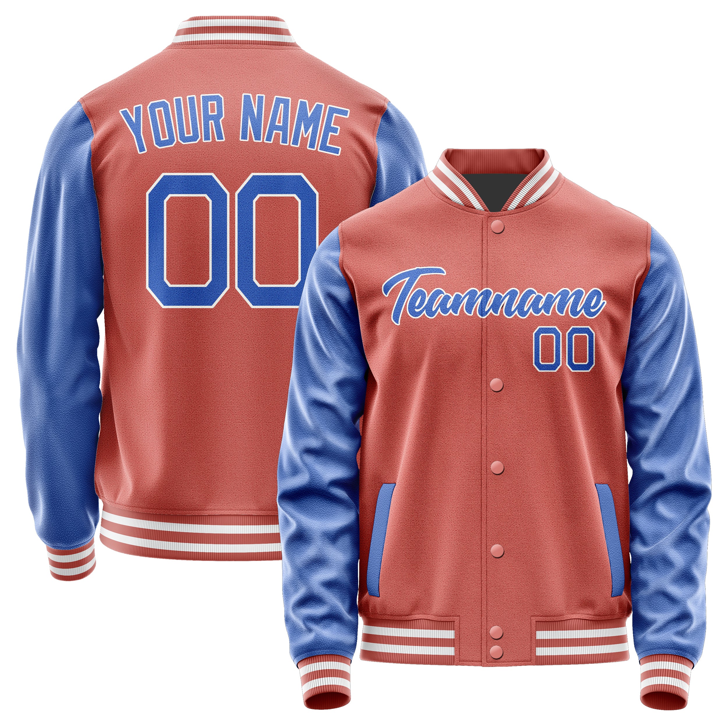 Maßgeschneidertes Kupferrose Himmelblau Jacke JA2929092918B21809