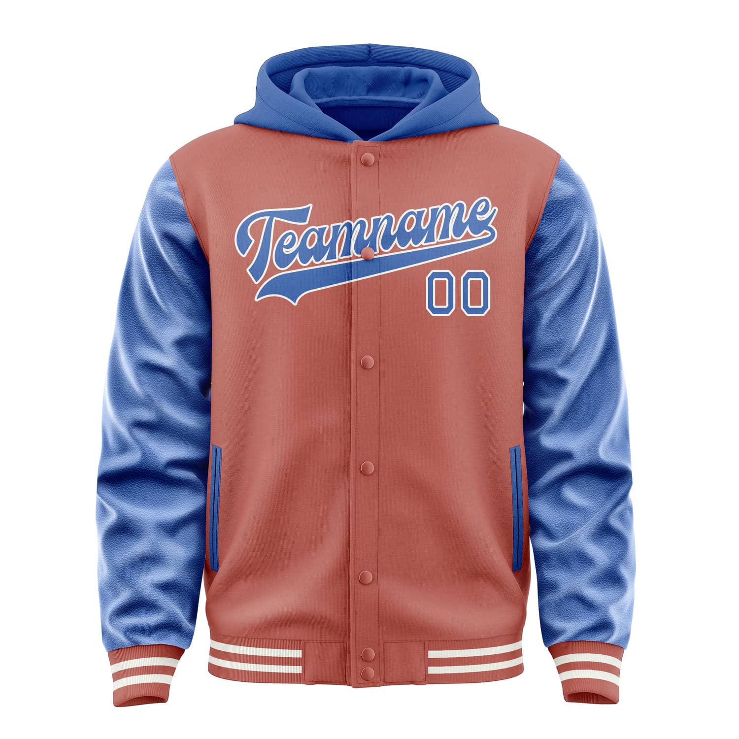 Maßgeschneidertes Kupferrose Himmelblau Jacke