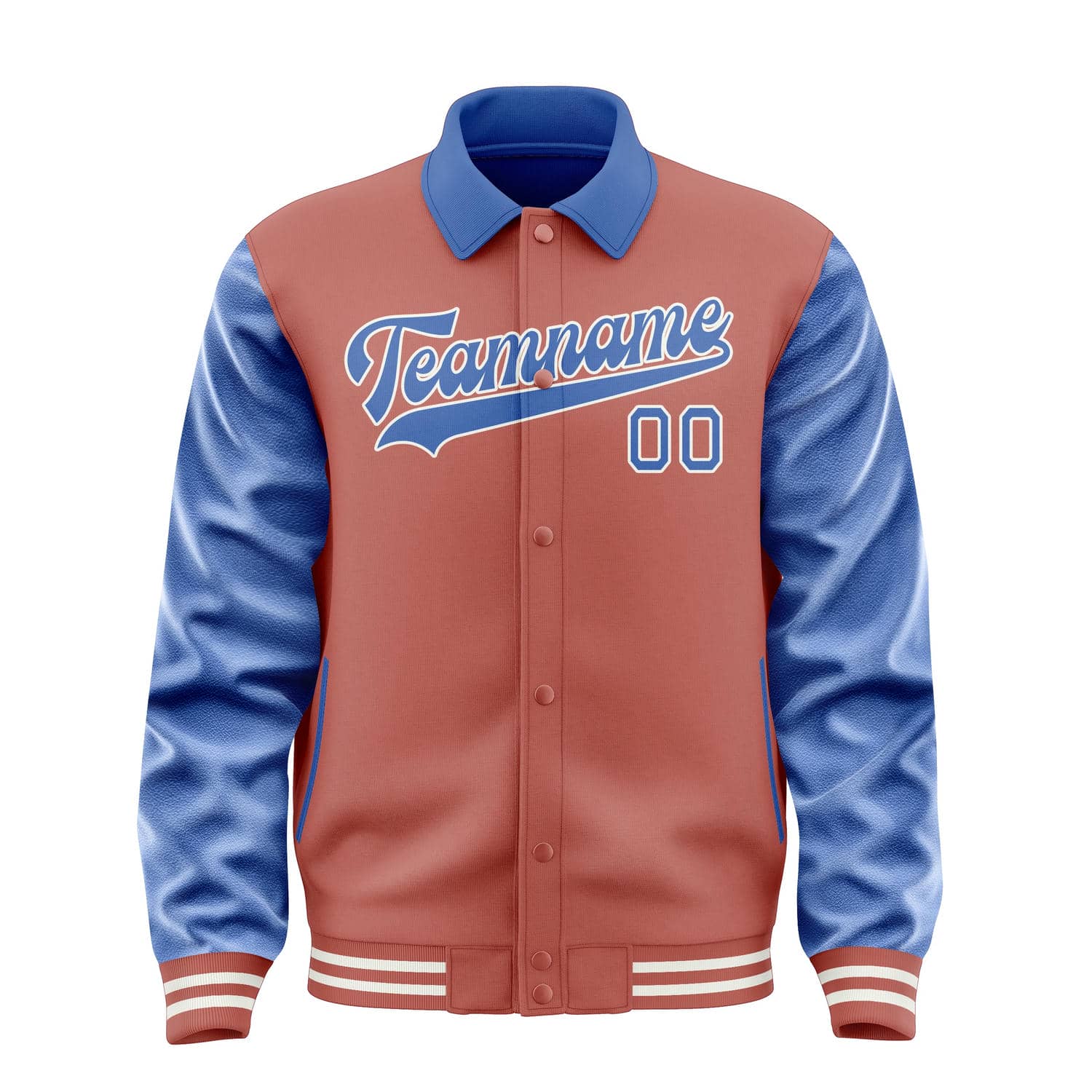 Maßgeschneidertes Kupferrose Himmelblau Jacke