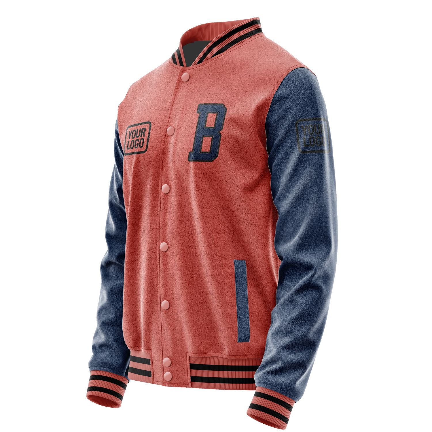Maßgeschneidertes Kupferrose Marineblau Jacke JA292910291717101017