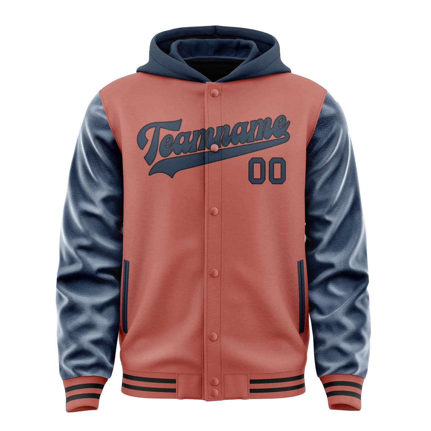 Maßgeschneidertes Kupferrose Marineblau Jacke